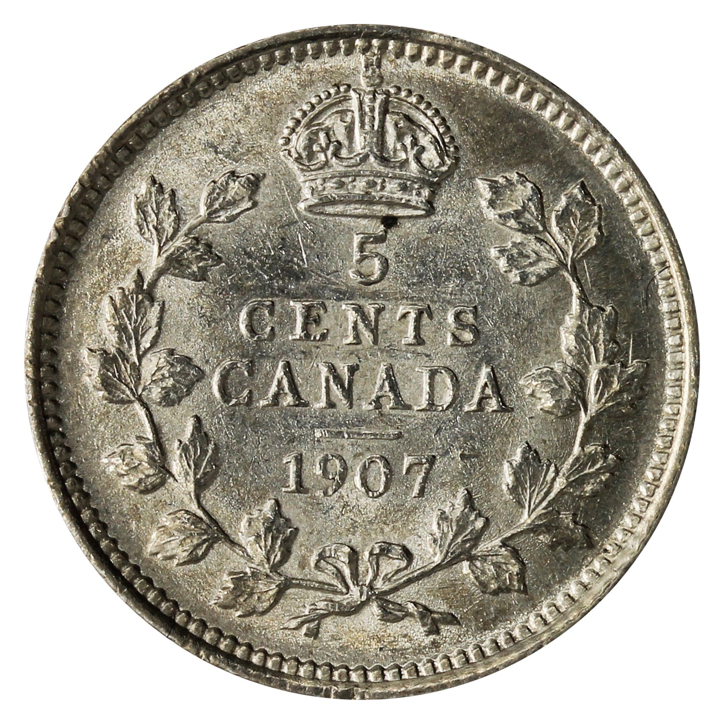 1907 Canada 5-cents UNC+ (MS62) $