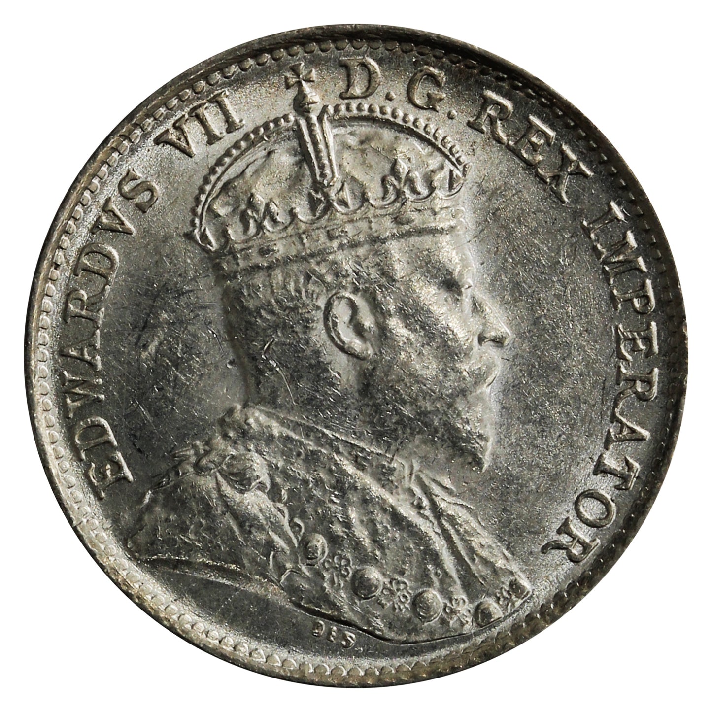 1909 Pointed Leaves Canada 5-cents AU-UNC (AU55) $