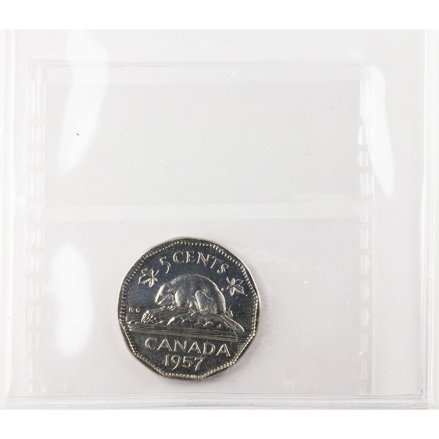 1957 Canada 5-cents ICCS Certified PL-65