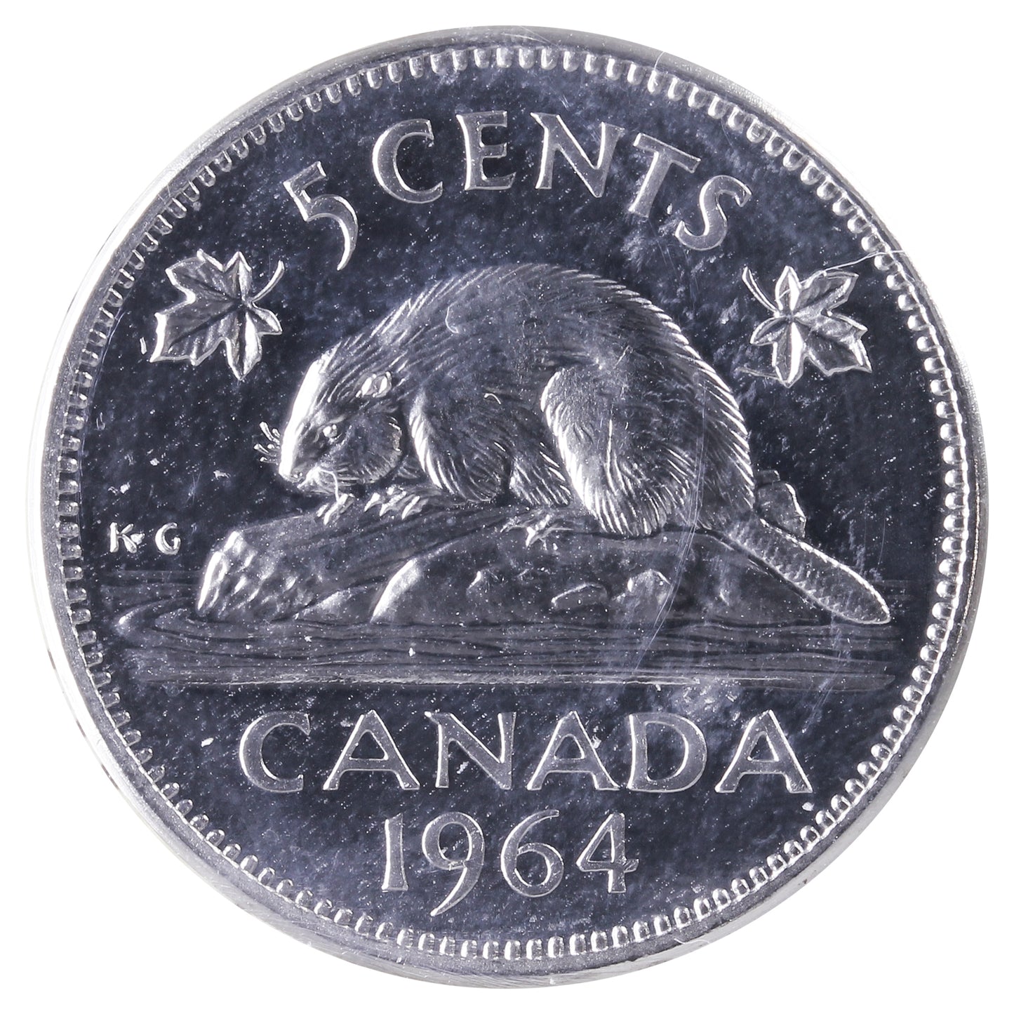 1964 Canada 5-cents ICCS Certified PL-64 Ultra Heavy Cameo