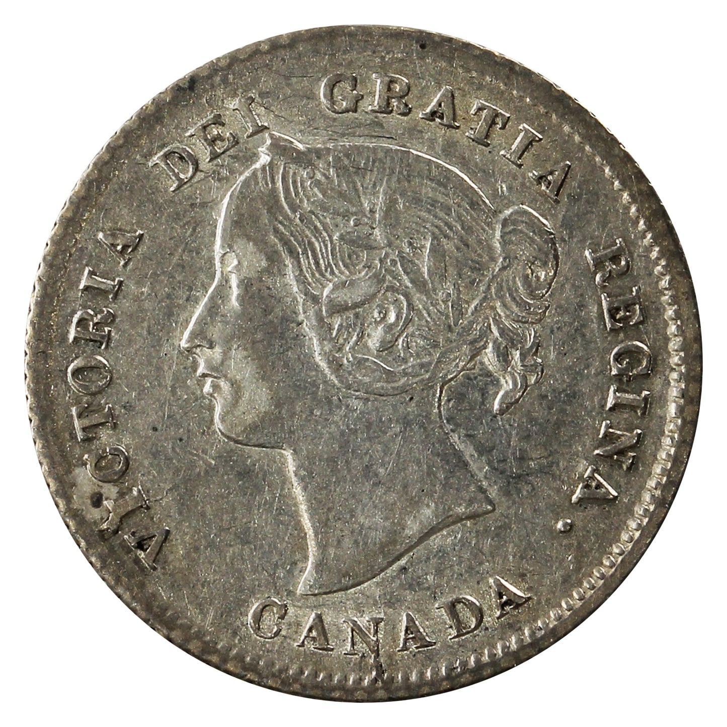 1874H Plain 4 Canada 5-cents Extra Fine (EF40) $