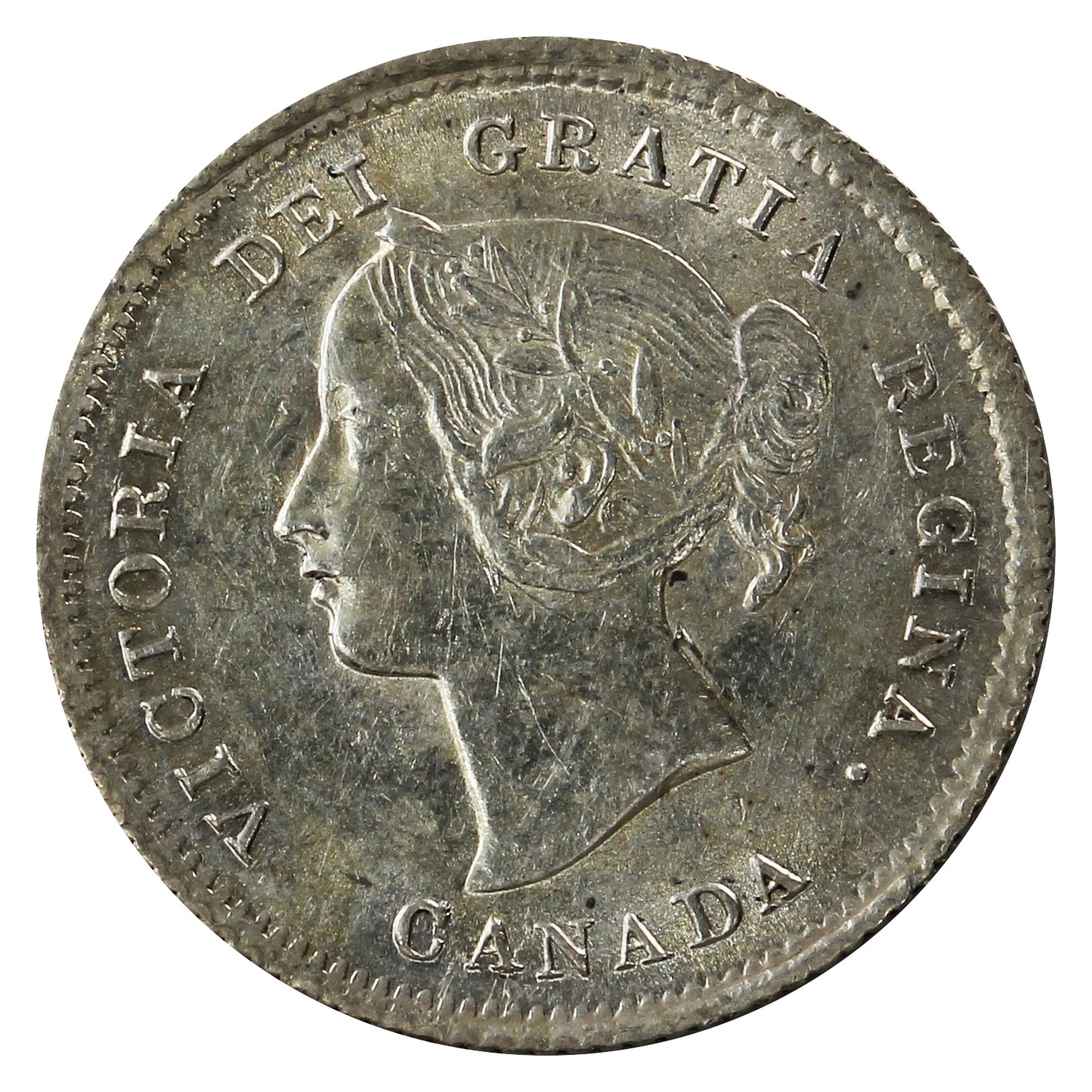 1875H Small Date Canada 5-cents AU-UNC (AU55) $