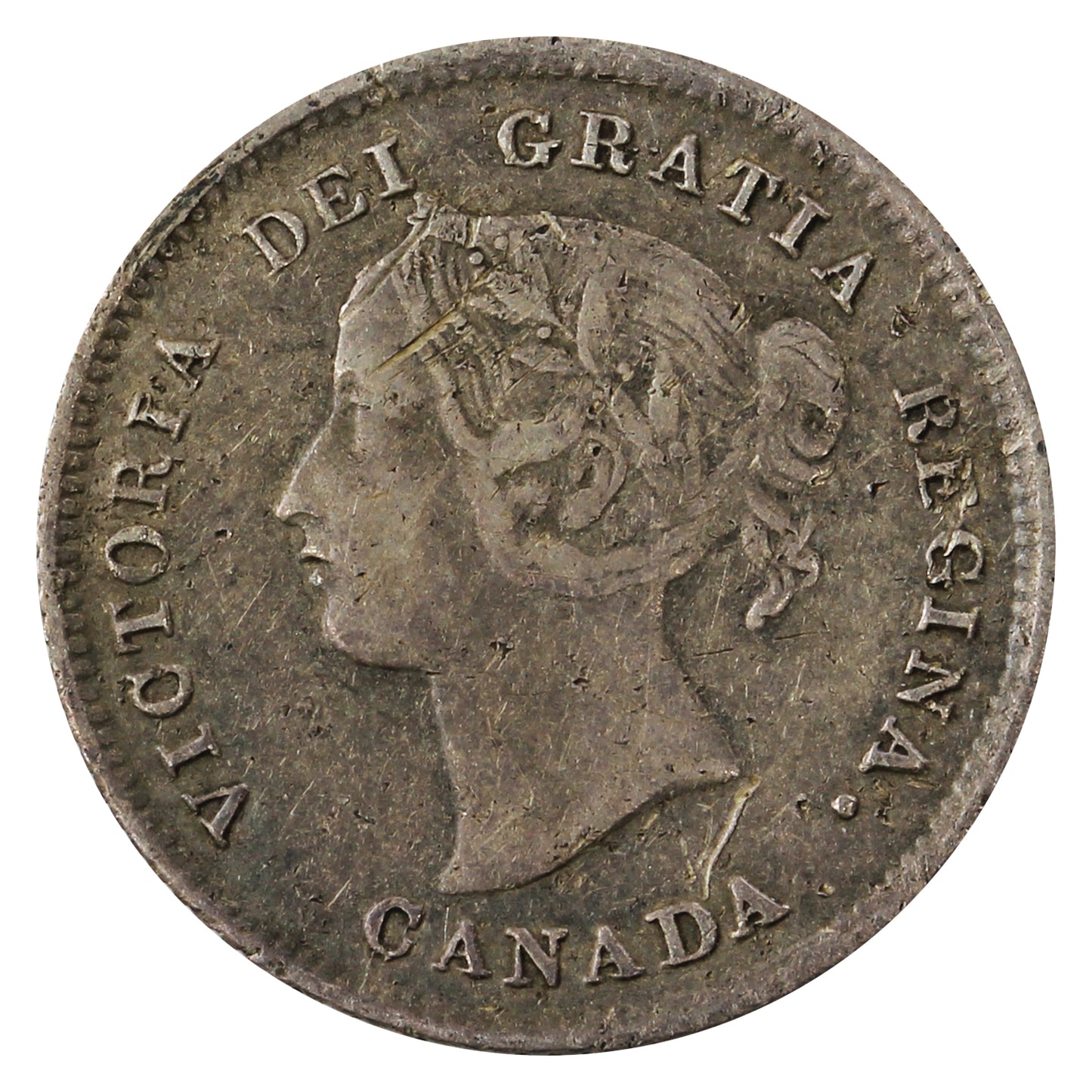 1875H Small Date Canada 5-cents Very Fine (VF20) $