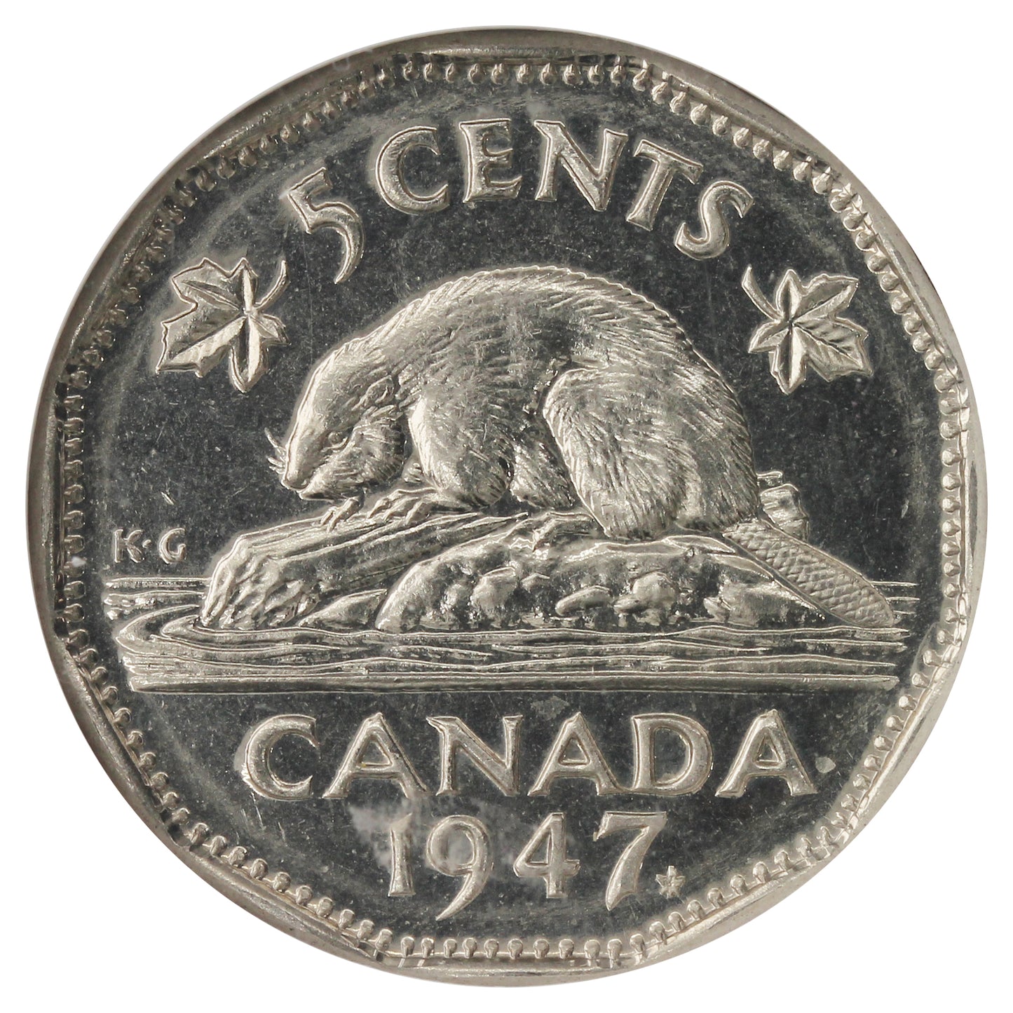1947 Maple Leaf Canada 5-cents NGC Certified SP64