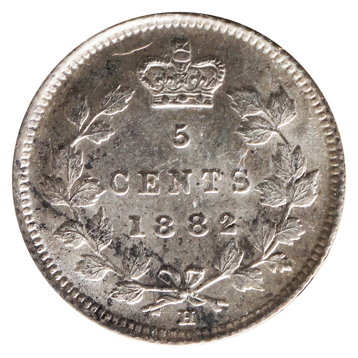 1882H Canada 5-cents ICCS Certified MS62 (XXR 683)
