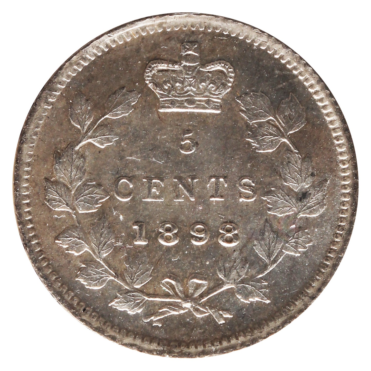 1898 Canada 5-cents ICCS Certified MS63 (XAM 214)