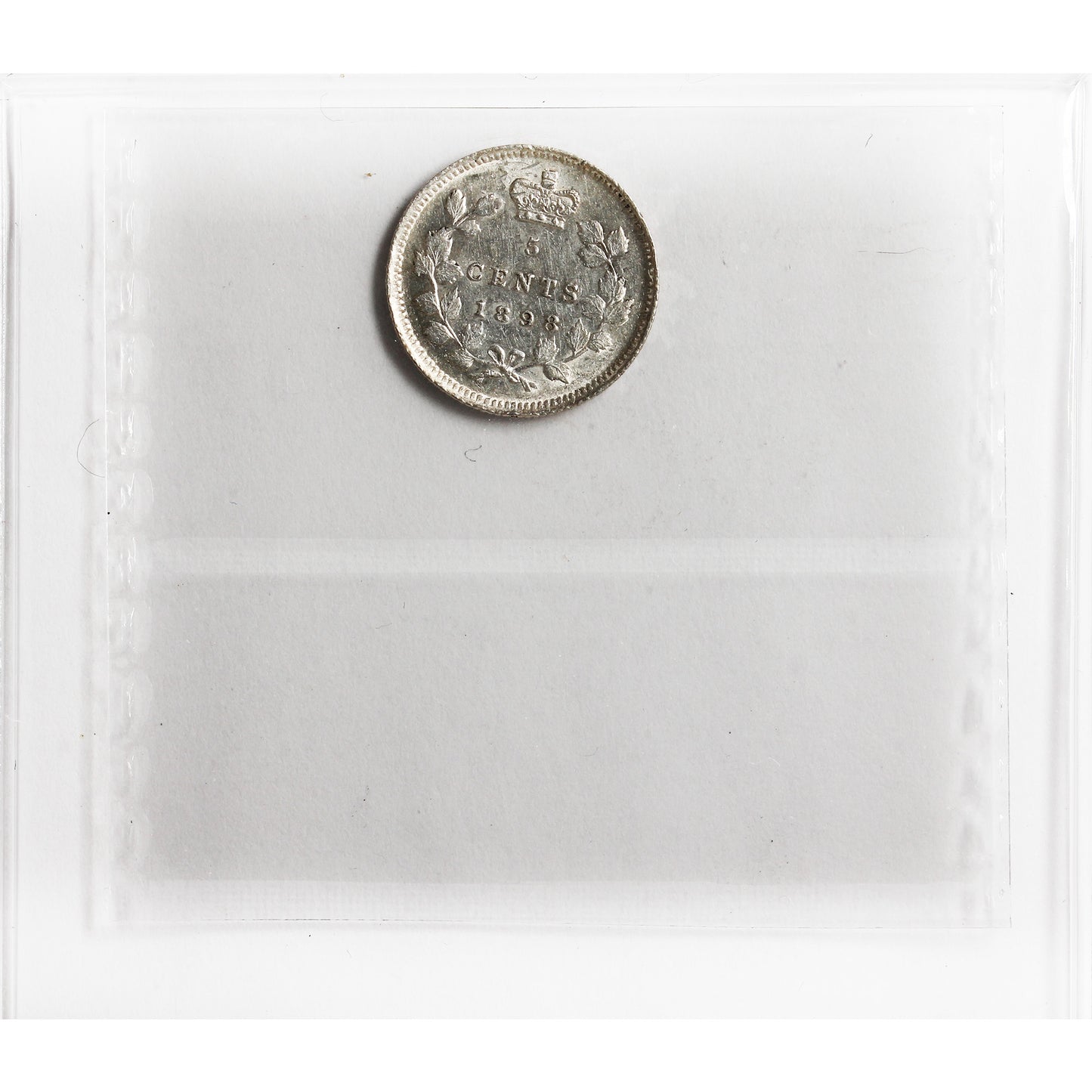 1898 Canada 5-cents ICCS Certified AU-50