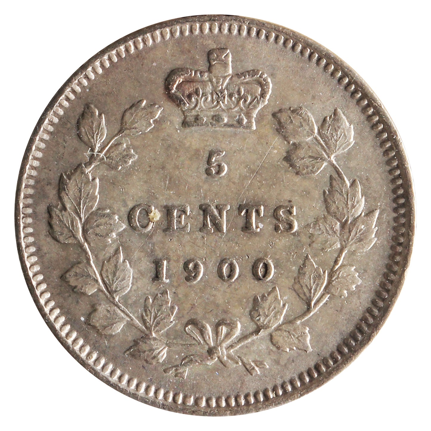 1900 Oval 0 Canada 5-cents ICCS Certified EF40