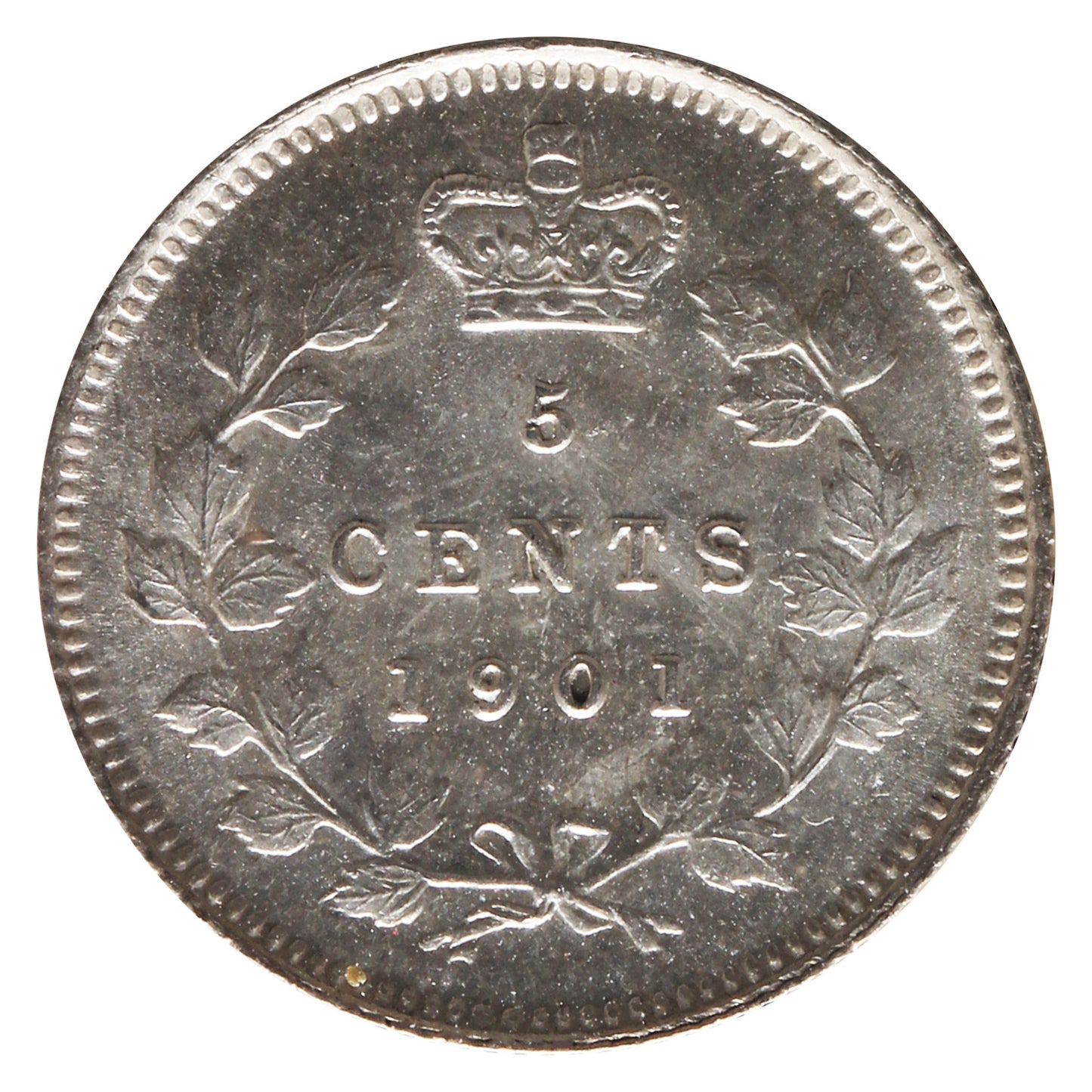 1901 Canada 5-cents ICCS Certified MS64 (XHT 236)