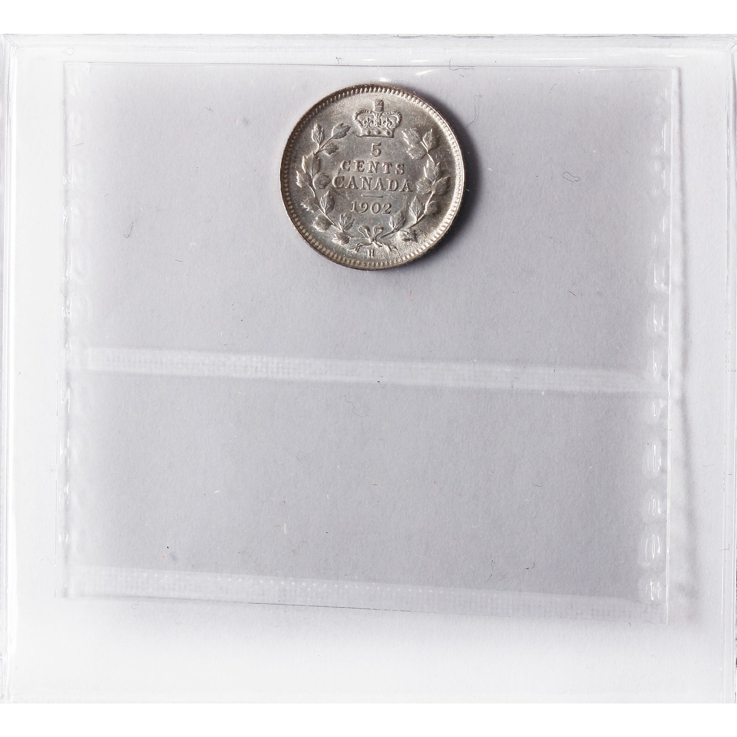 1902H Small H Canada 5-cents ICCS Certified AU55