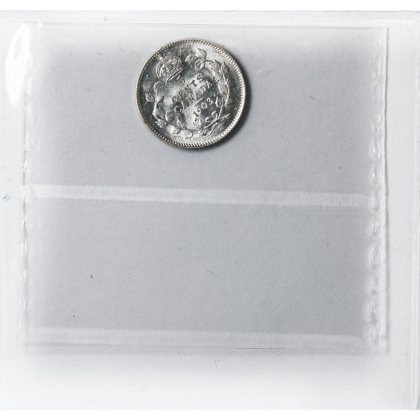 1903H Large H Canada 5-cents ICCS Certified AU58