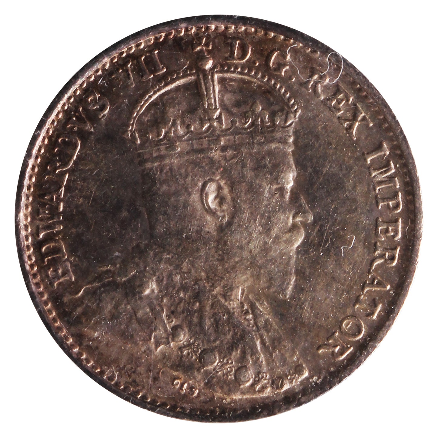 1909 Round Leaves Canada 5-cents ICCS Certified AU50