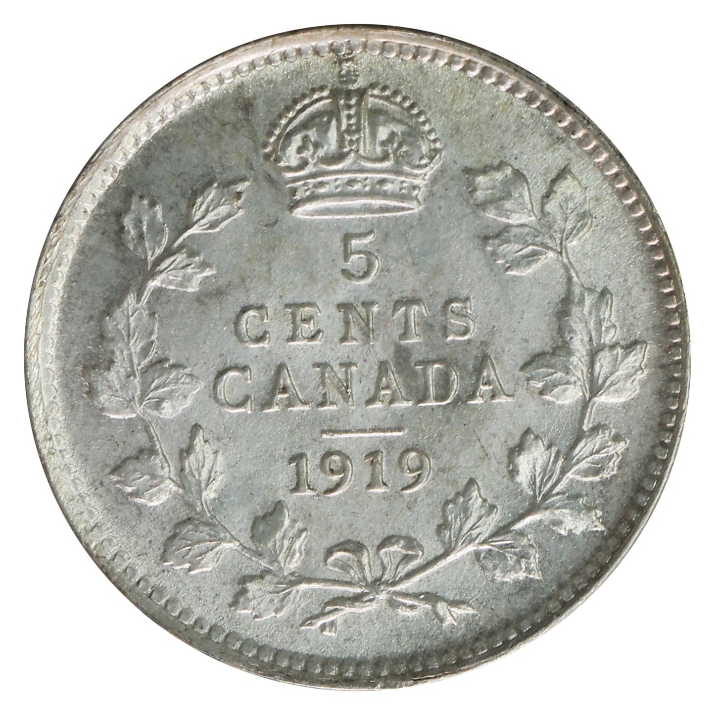 1919 Canada 5-cents ICCS Certified MS65 (XAM 223)