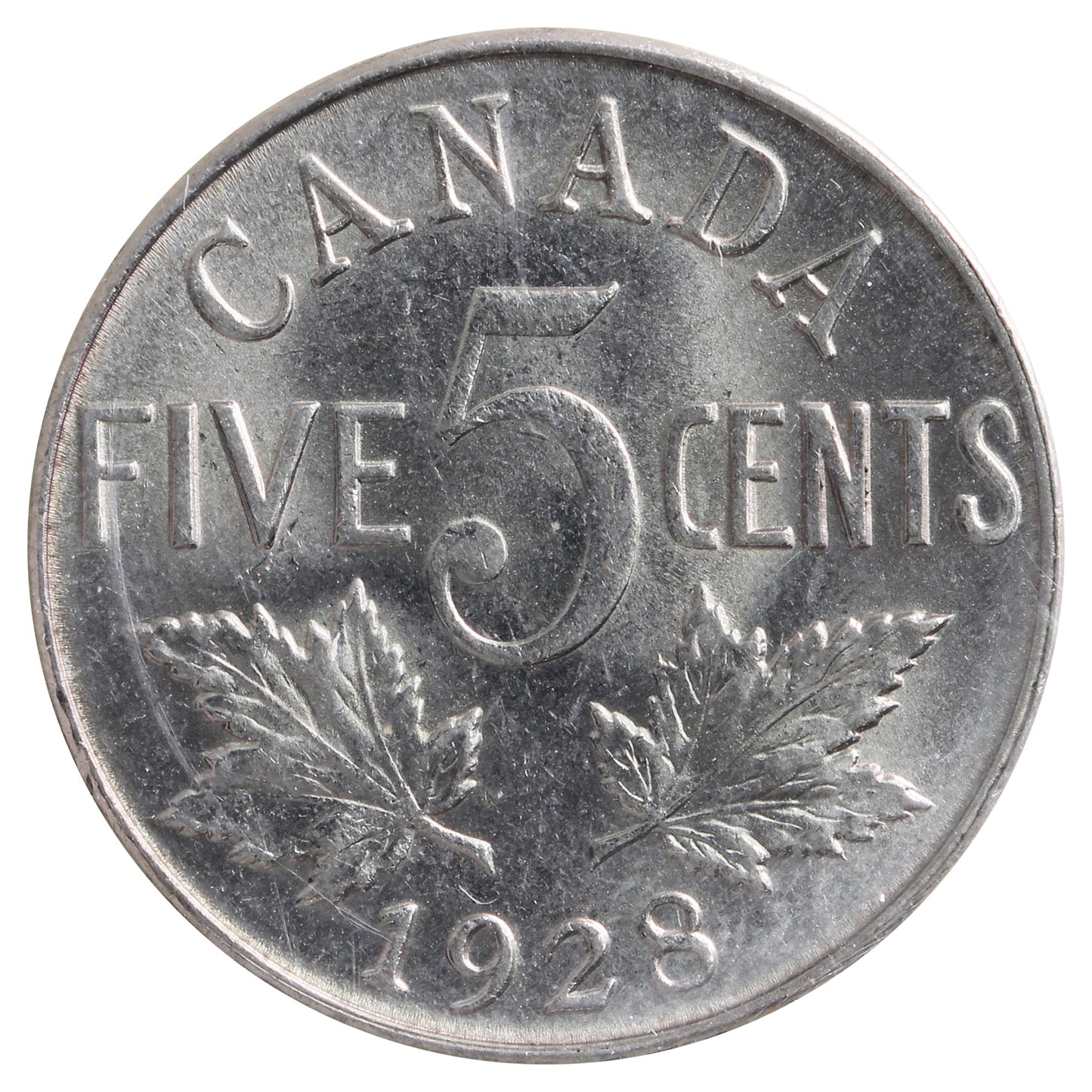 1928 Canada 5-cents ICCS Certified MS64 (XQX 725)
