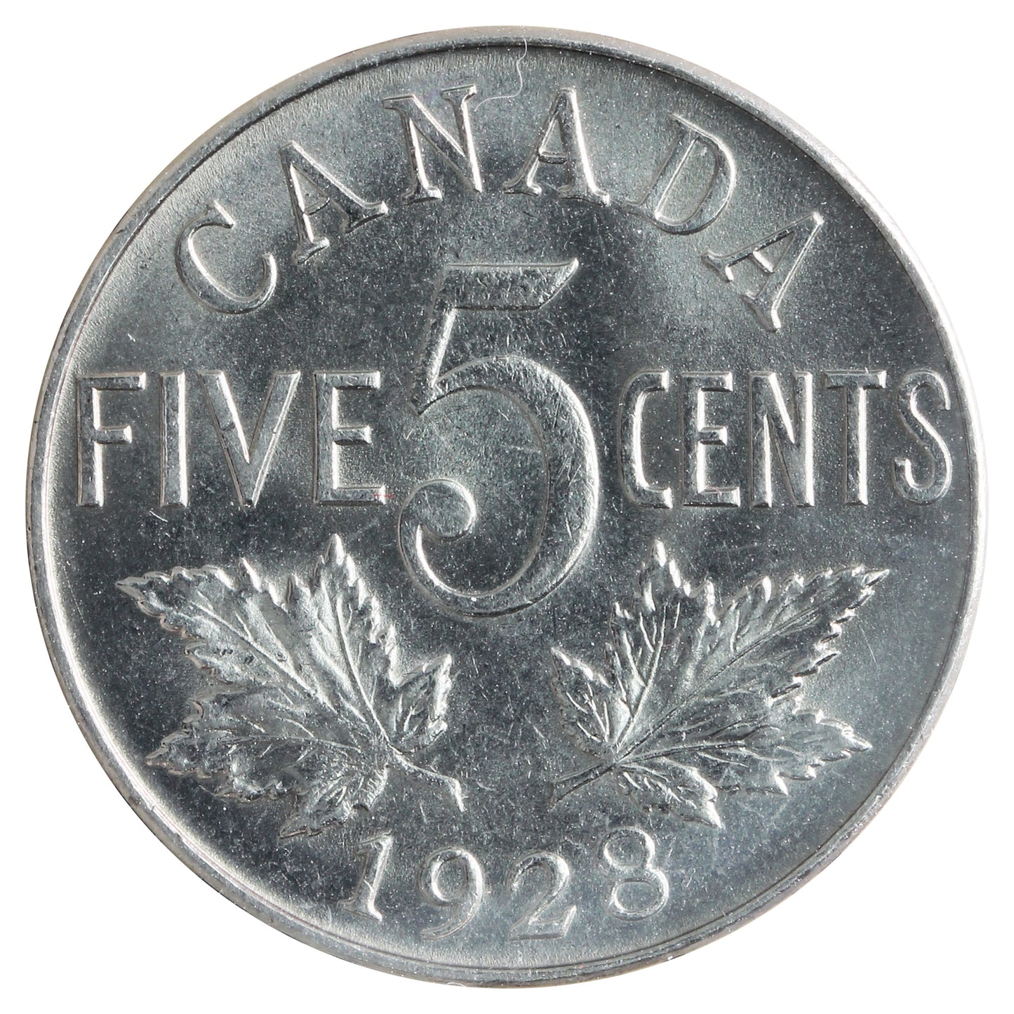 1928 Canada 5-cents ICCS Certified MS64 (XHT 280)