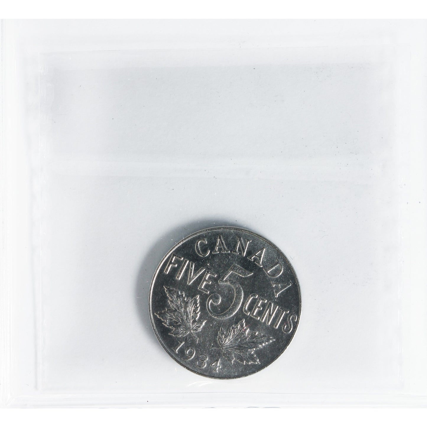 1934 Canada 5-cents ICCS Certified MS63 (XVR 309)
