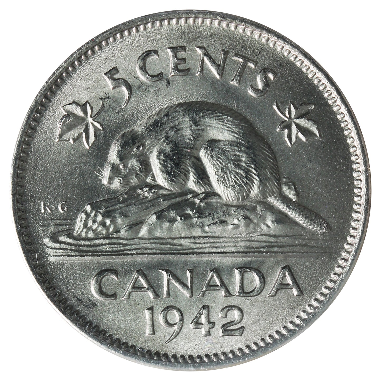 1942 Nickel Canada 5-cents ICCS Certified MS-65 (XHT 333)