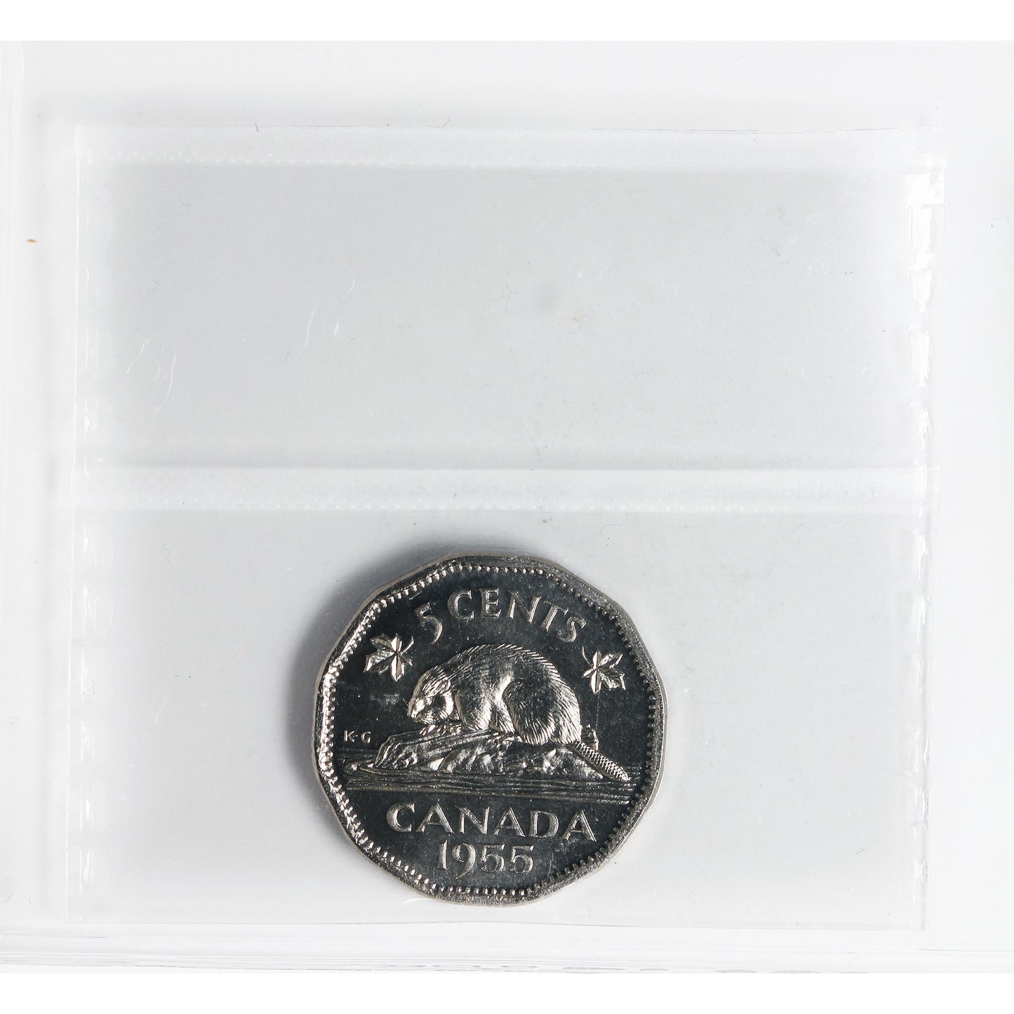 1955 Canada 5-cents ICCS Certified PL-66 Heavy Cameo