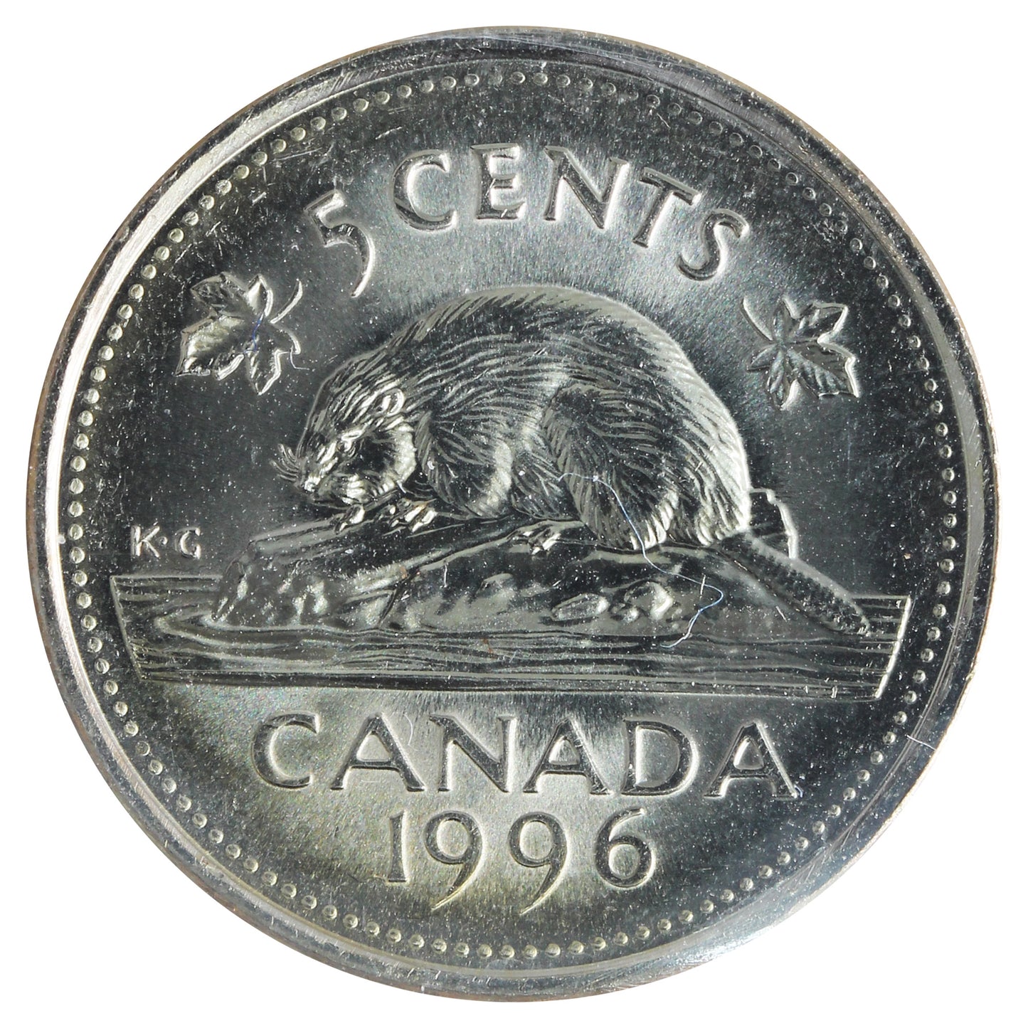 1996 Far 6 Canada 5-cents ICCS Certified MS65