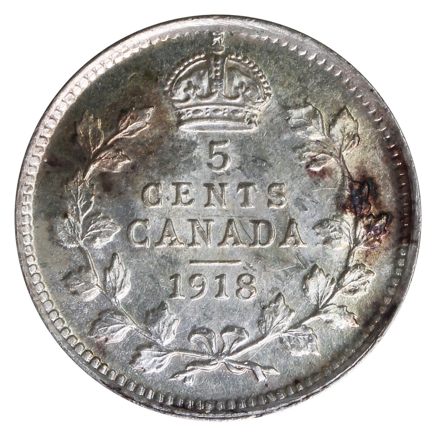 1918 Canada 5-cents ICCS Certified MS64