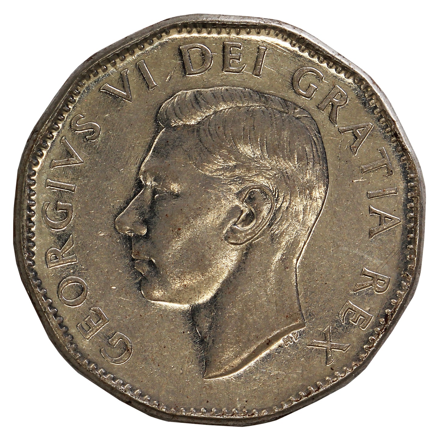1952 No Chrome Canada 5-cents Extra Fine (EF-40) $