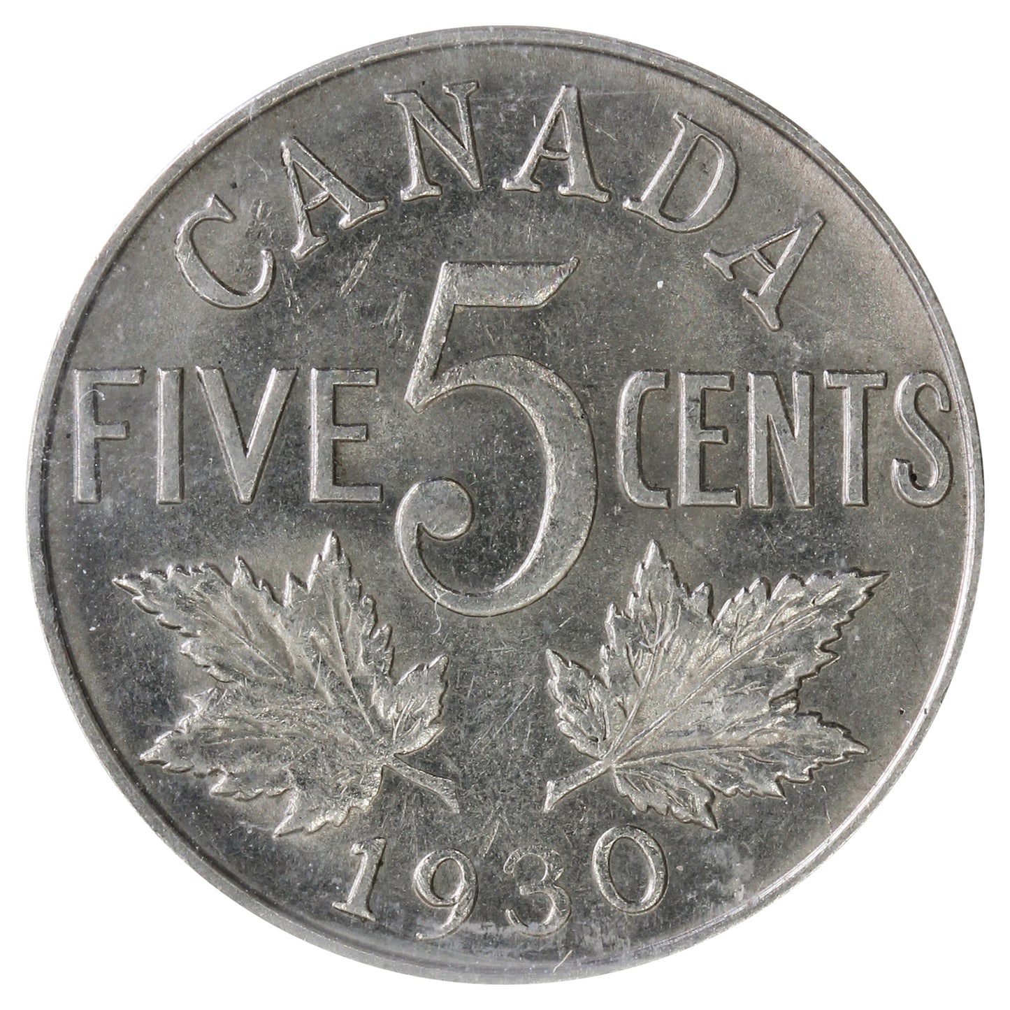 1930 Canada 5-cents ICCS Certified MS63 (XIG 103)