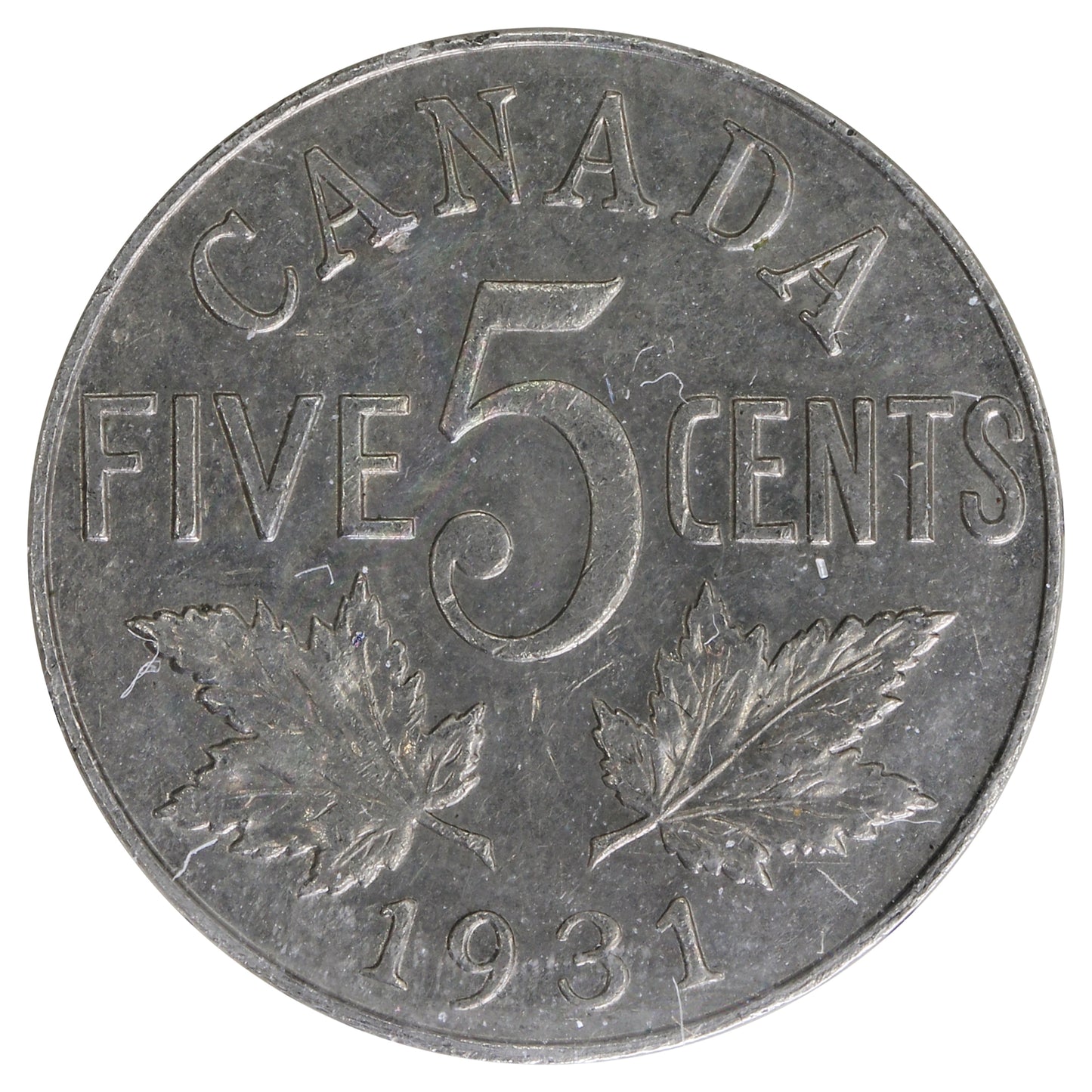 1931 Canada 5-cents ICCS Certified EF40