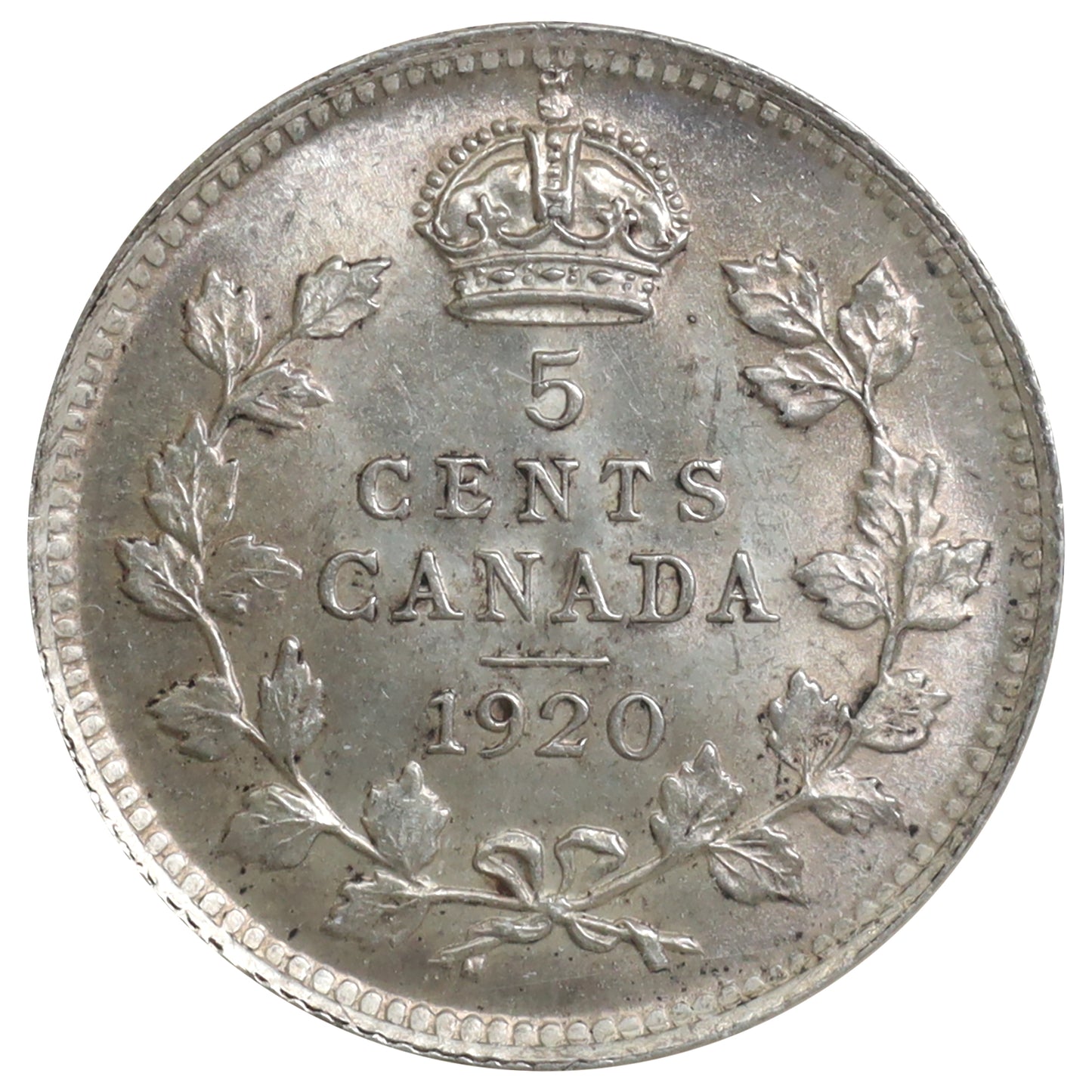1920 Canada 5-cents ICCS Certified MS65 (XCZ 890)
