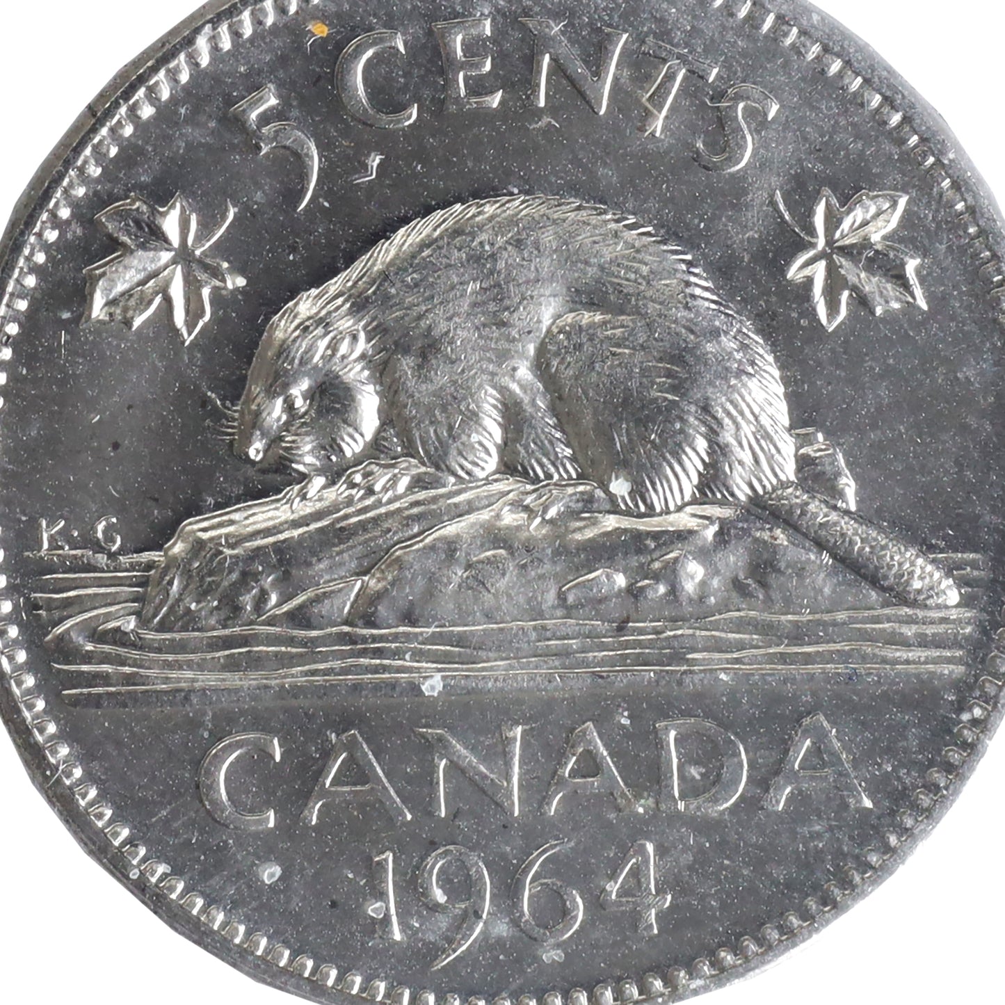 1964 Extra Waterline Canada 5-cents ICCS Certified MS64