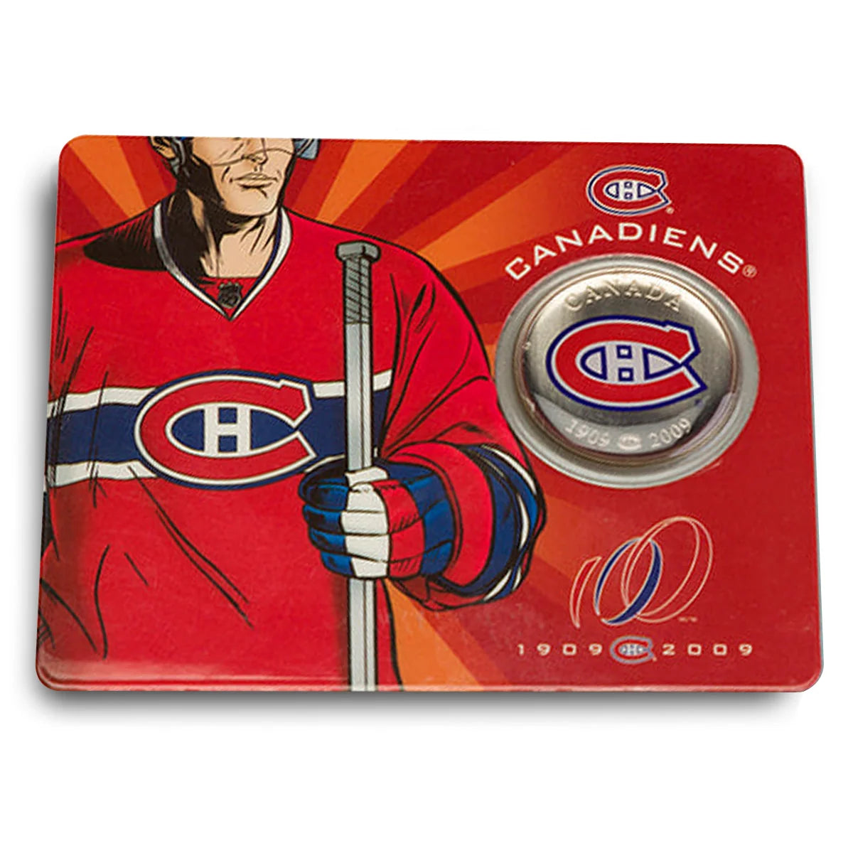 2009 Canada 50-cents Montreal Canadiens Centennial Home Jersey in Card #1 of 6