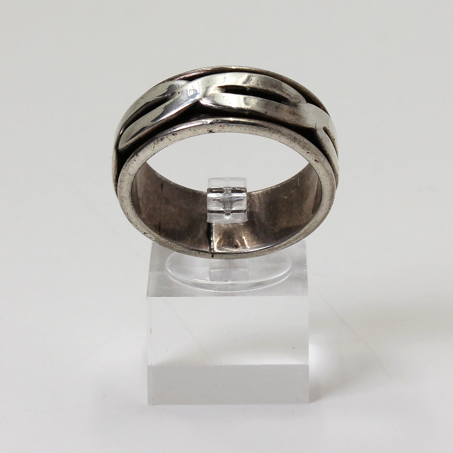 Sterling Silver Woven Band Ring - 12 1/2
