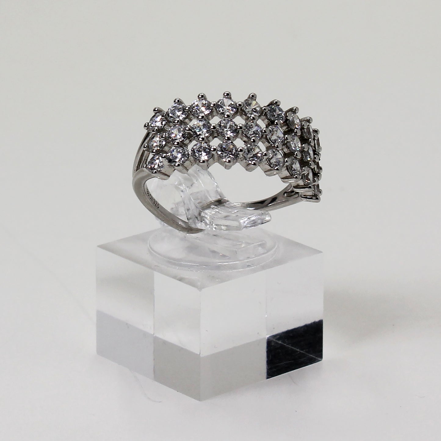 Sterling Silver Dainty Basket Weave Ring - 8
