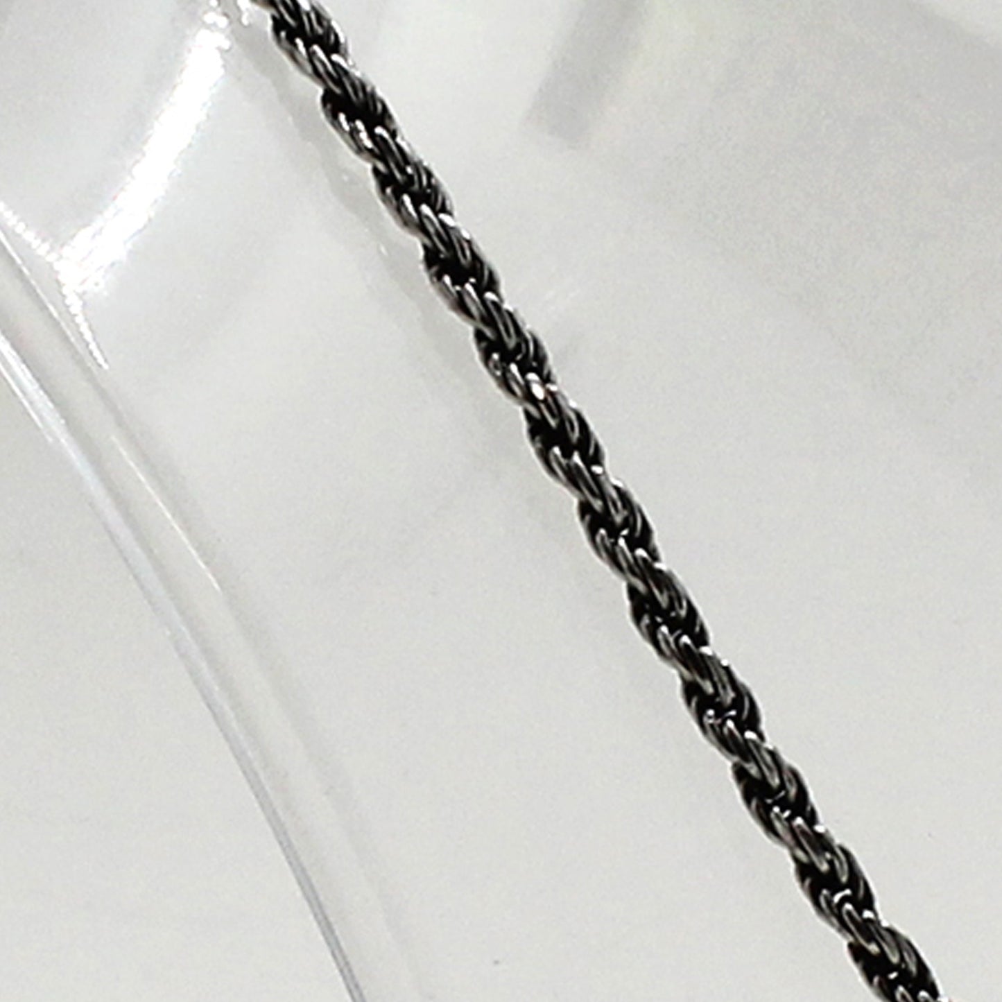 Sterling Silver Rope Link Necklace - 22"