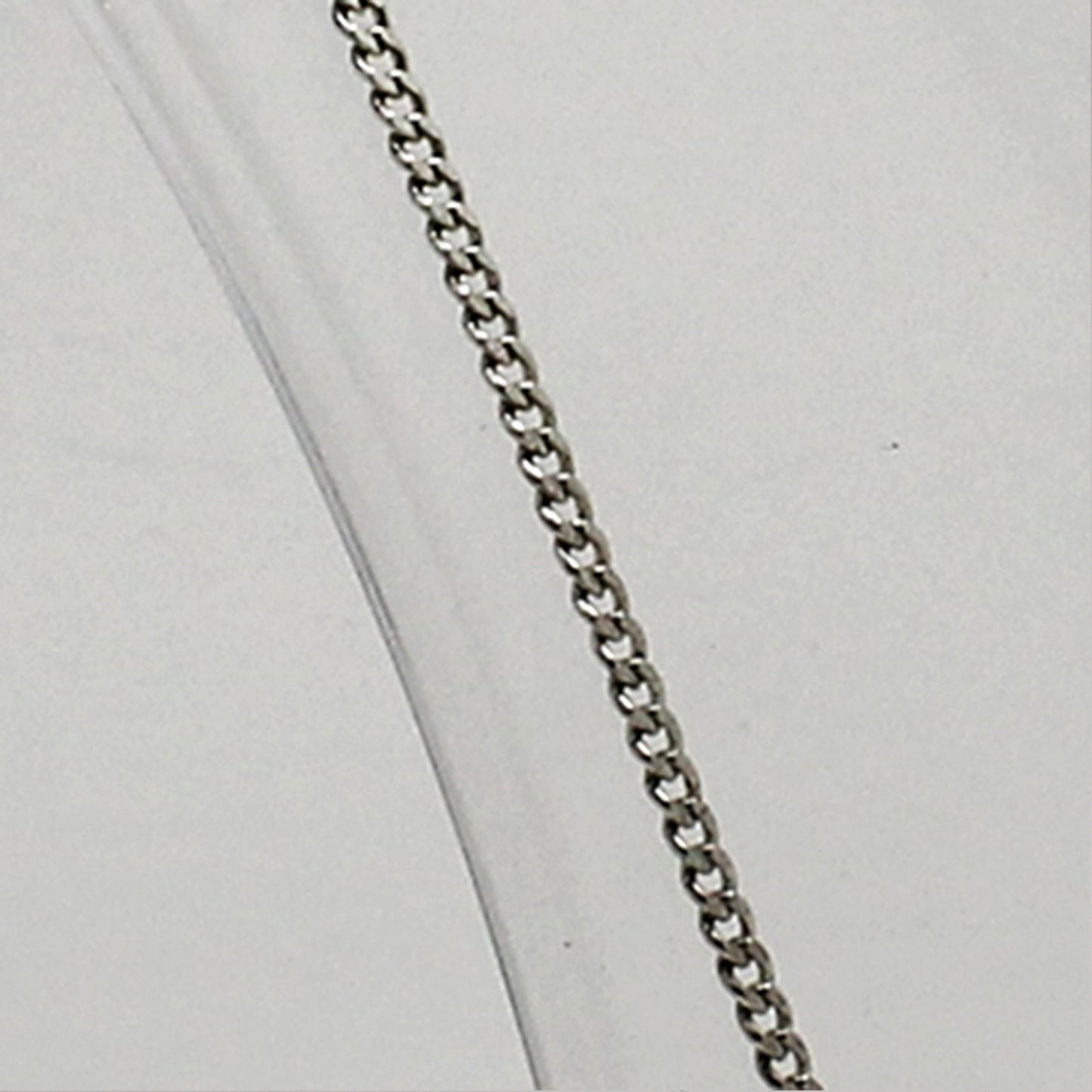 Sterling Silver Small Curb Link Necklace - 22"