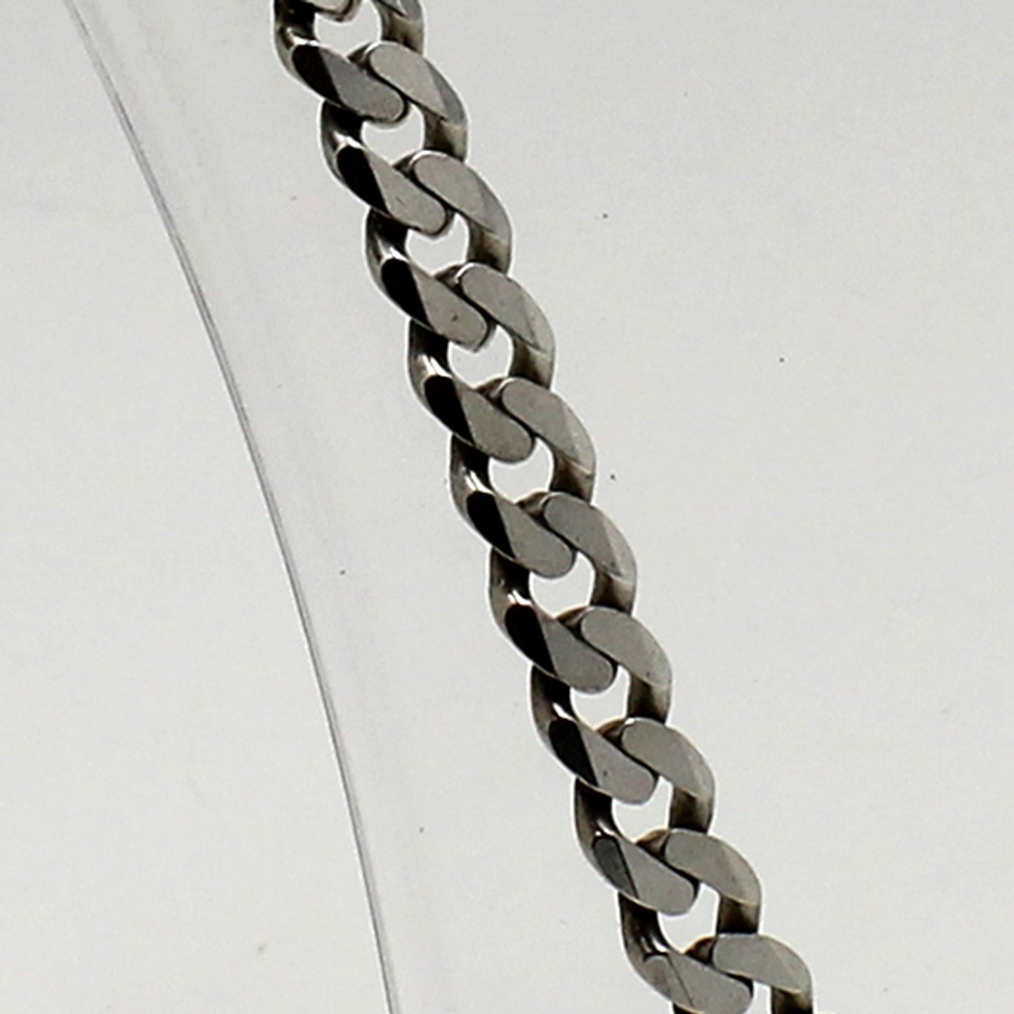 Sterling Silver Large Curb Link Necklace - 22"