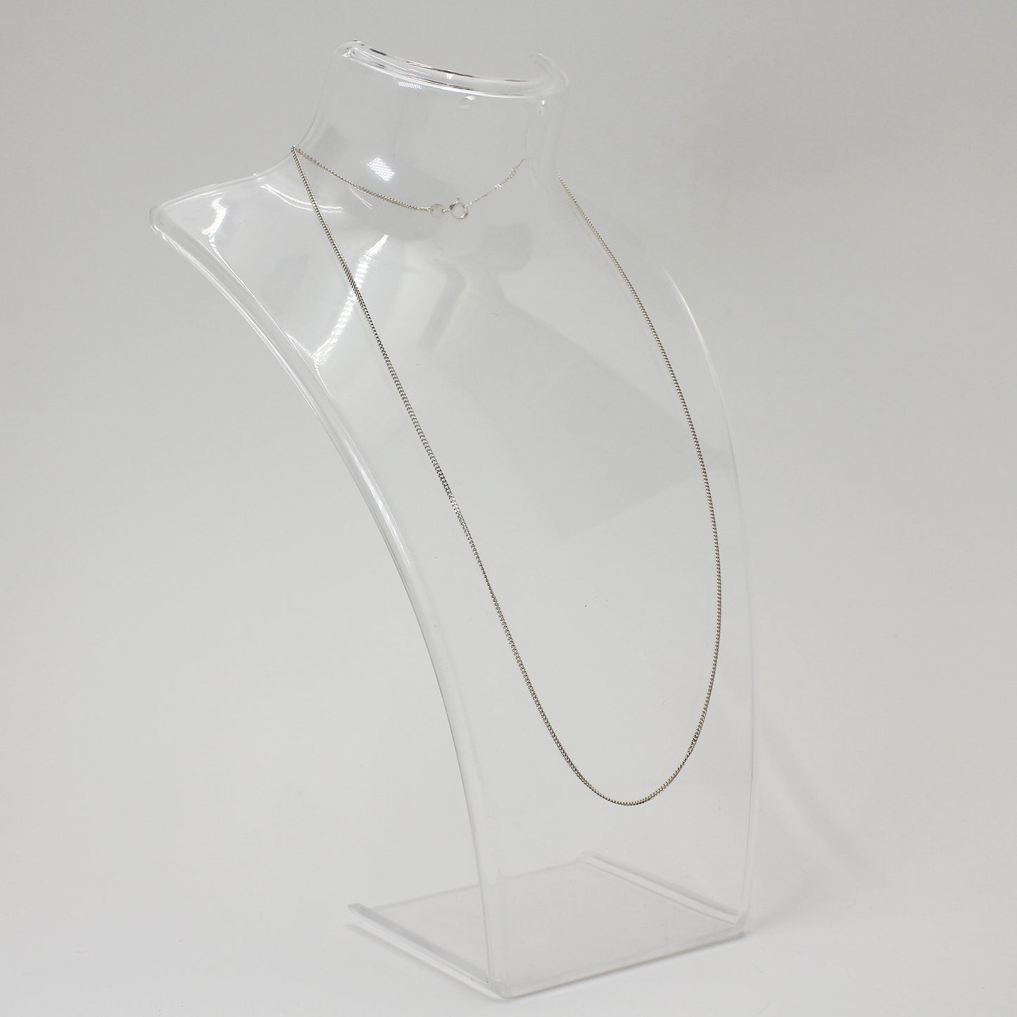 Sterling Silver Small Curb Link Necklace - 18"