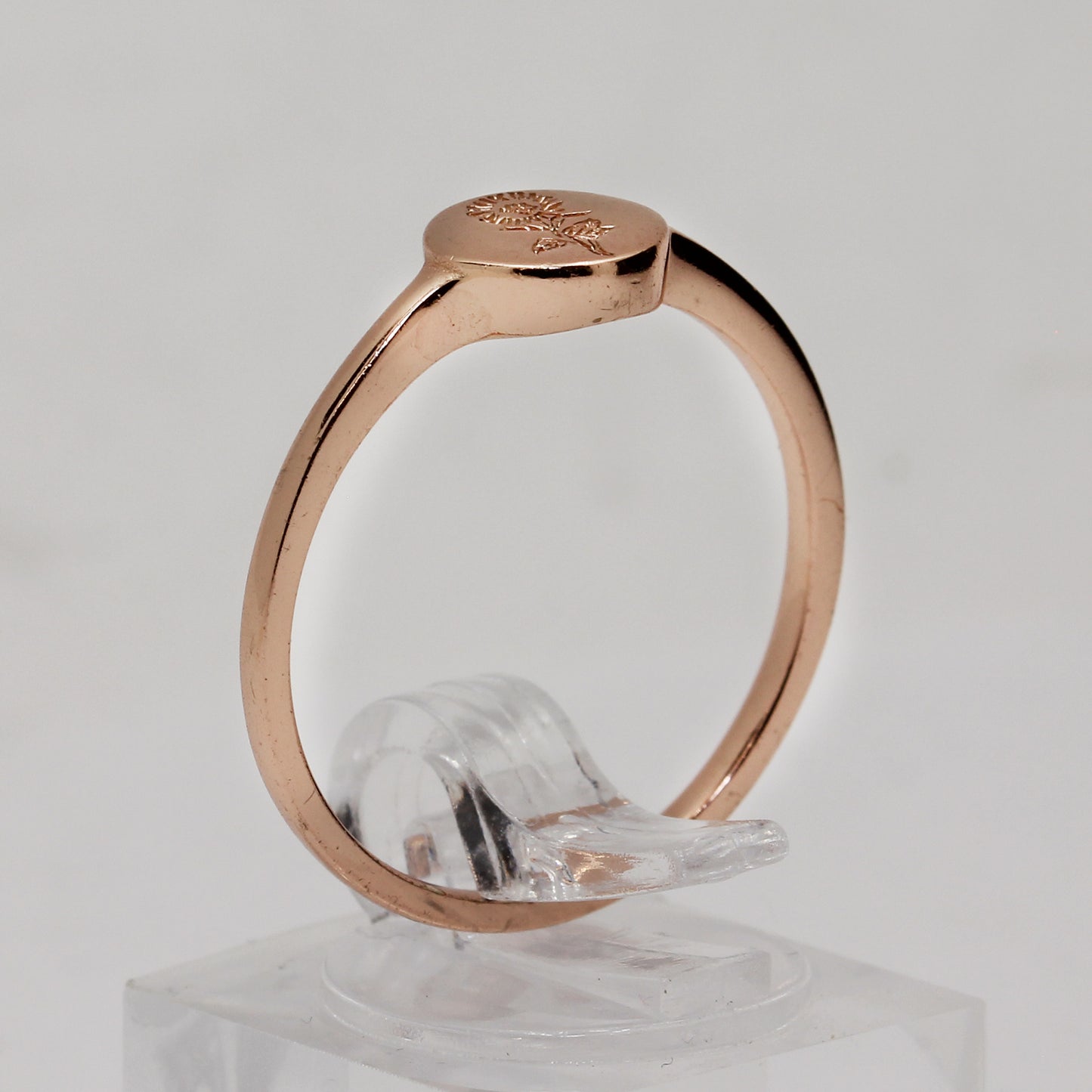 Sterling Silver Plated Rose Ring- Size 10