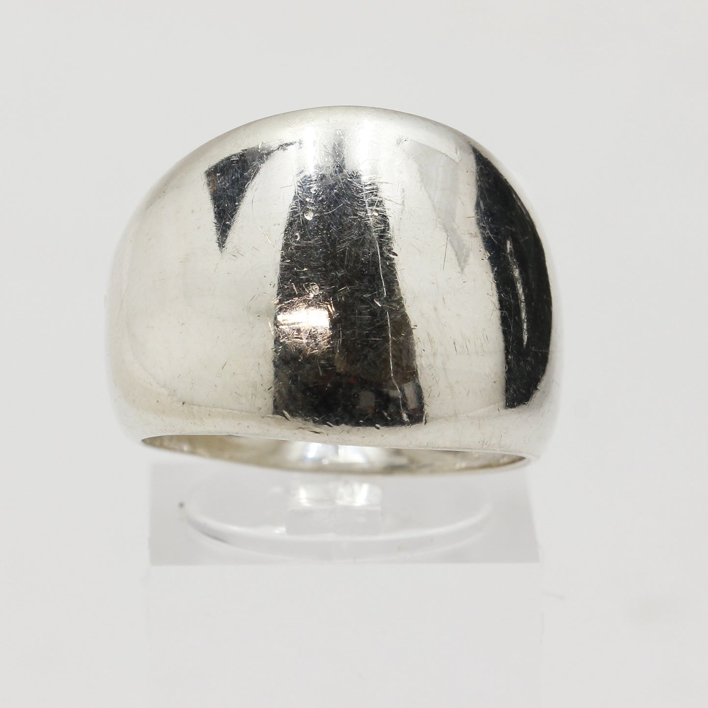 Sterling Silver Dome Ring - Size 8