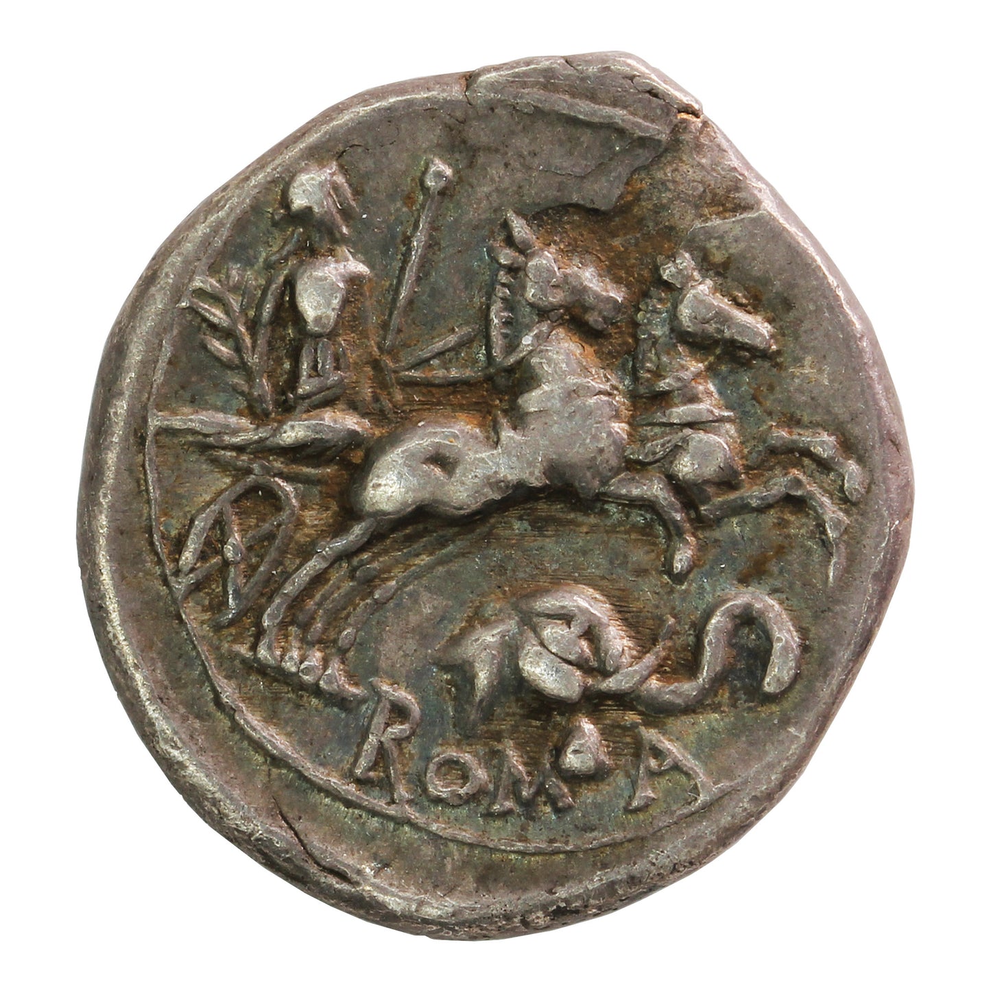 Ancient Roman Republic 128BC L. Caecilius Metellus Diadematus Silver Denarius VF-EF (VF30)