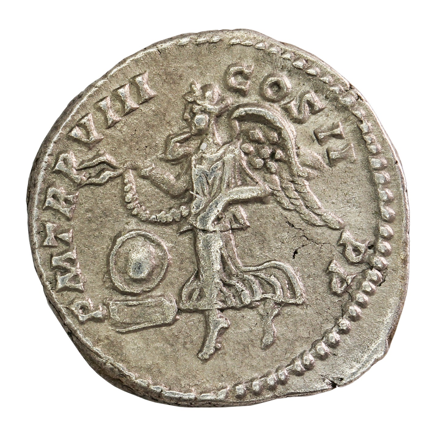 Ancient Rome 200AD Rev. Victory S 6333 Septimius Severus Silver Denarius EF-AU (EF45)