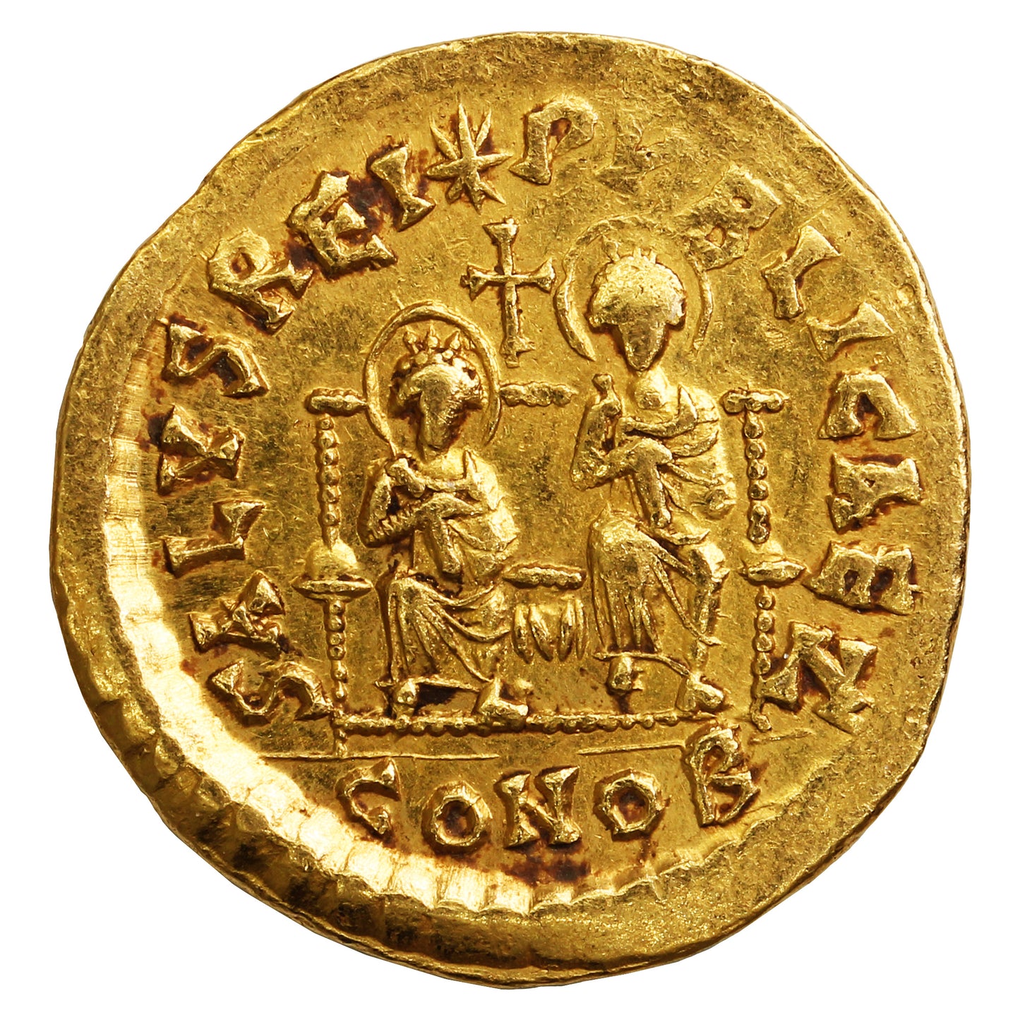 Late Roman Empire 474AD Leo II Gold Solidus Almost Uncirculated (AU50) SCARCE
