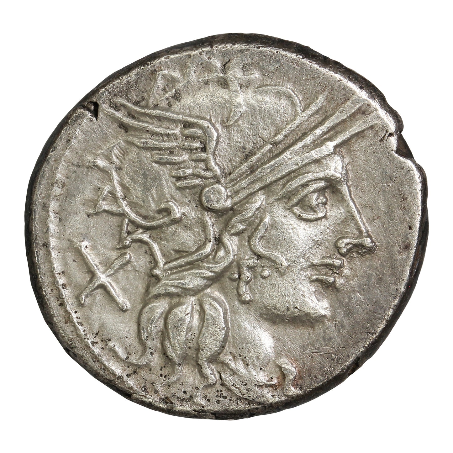 Ancient Roman Republic 121B Jupiter in Quadriga Papirius Carbo Silver Denarius Extra Fine (EF40)