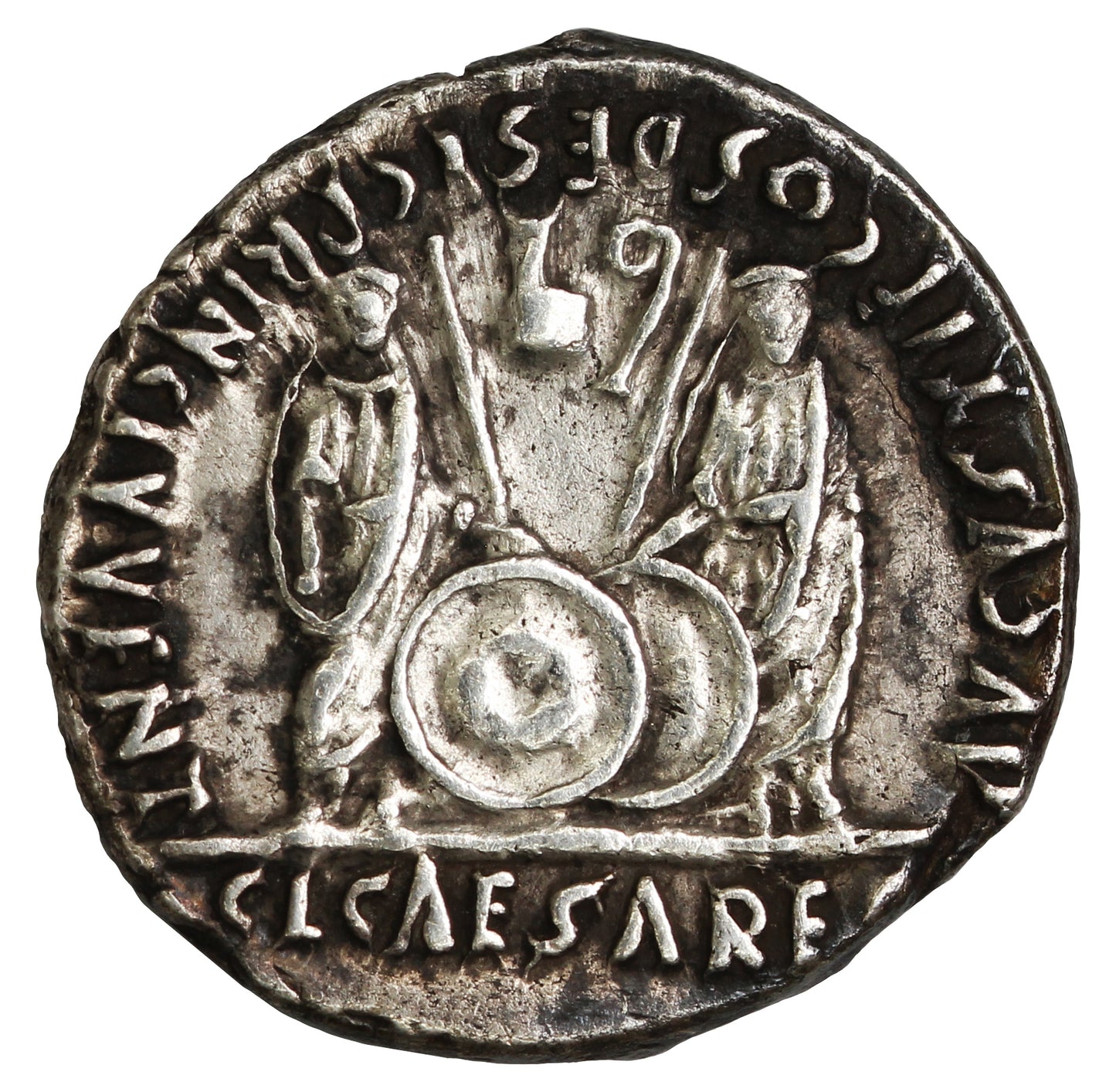 Ancient Rome 2BC-4AD Augustus Lugdunum Mint Silver Denarius Extra Fine (EF40)