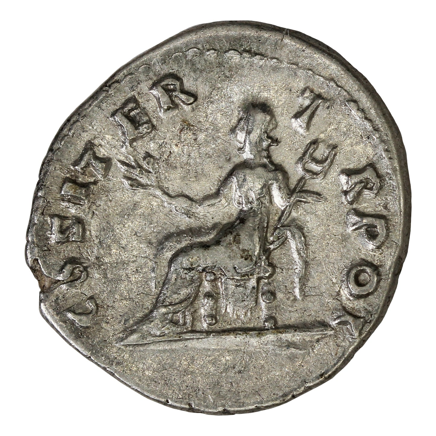 Ancient Rome 69-79AD Pax Rev. Vespasian Silver Denarius VF-EF (VF30)