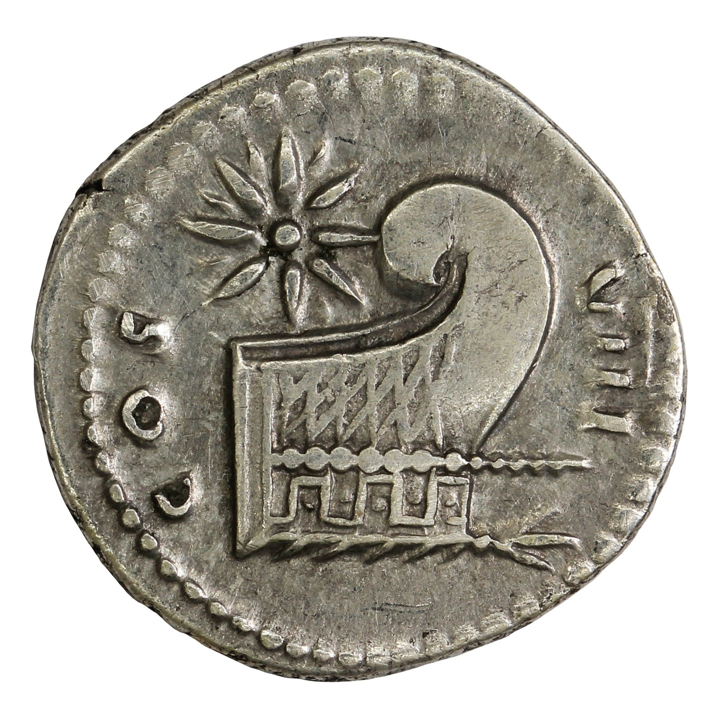 Ancient Rome 77-78AD S2290 Vespasian Silver Denarius VF-EF (VF30)