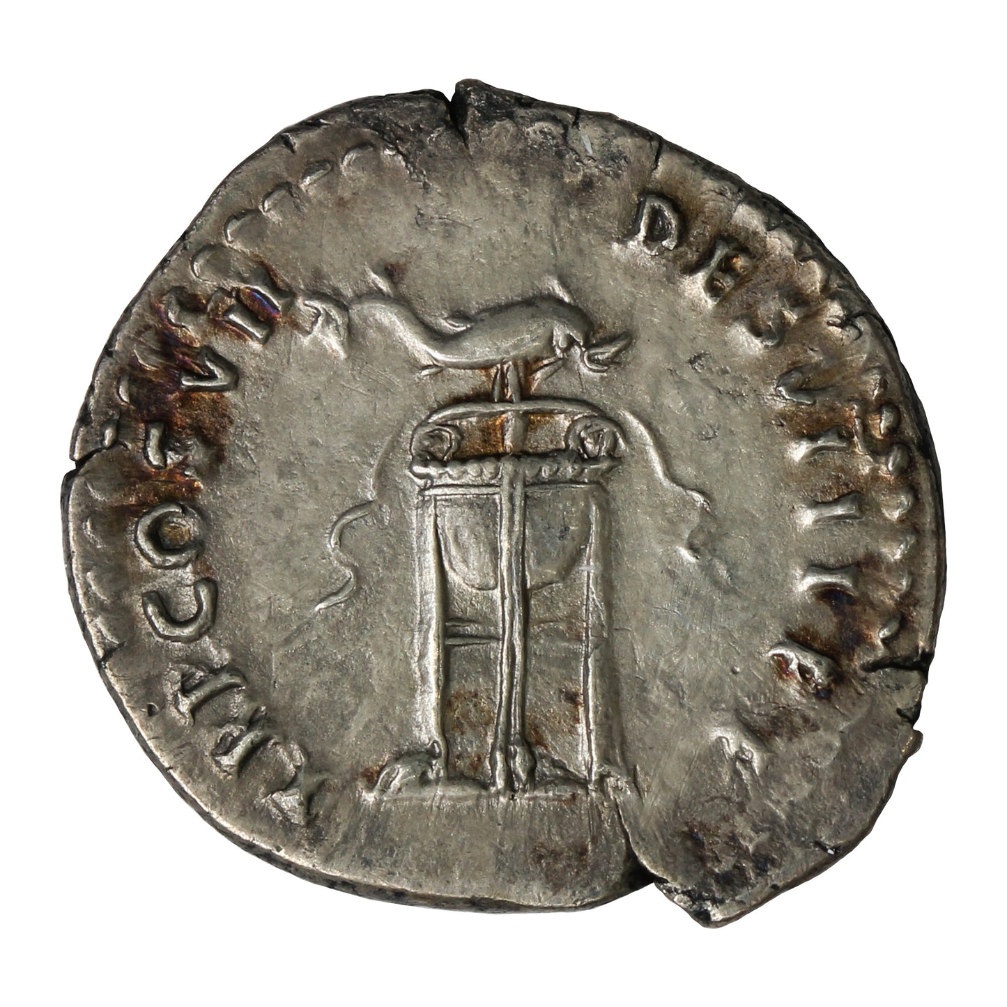 Ancient Rome 81AD "Atonement Series" Domitian Silver Denarius Almost Uncirculated (AU50)