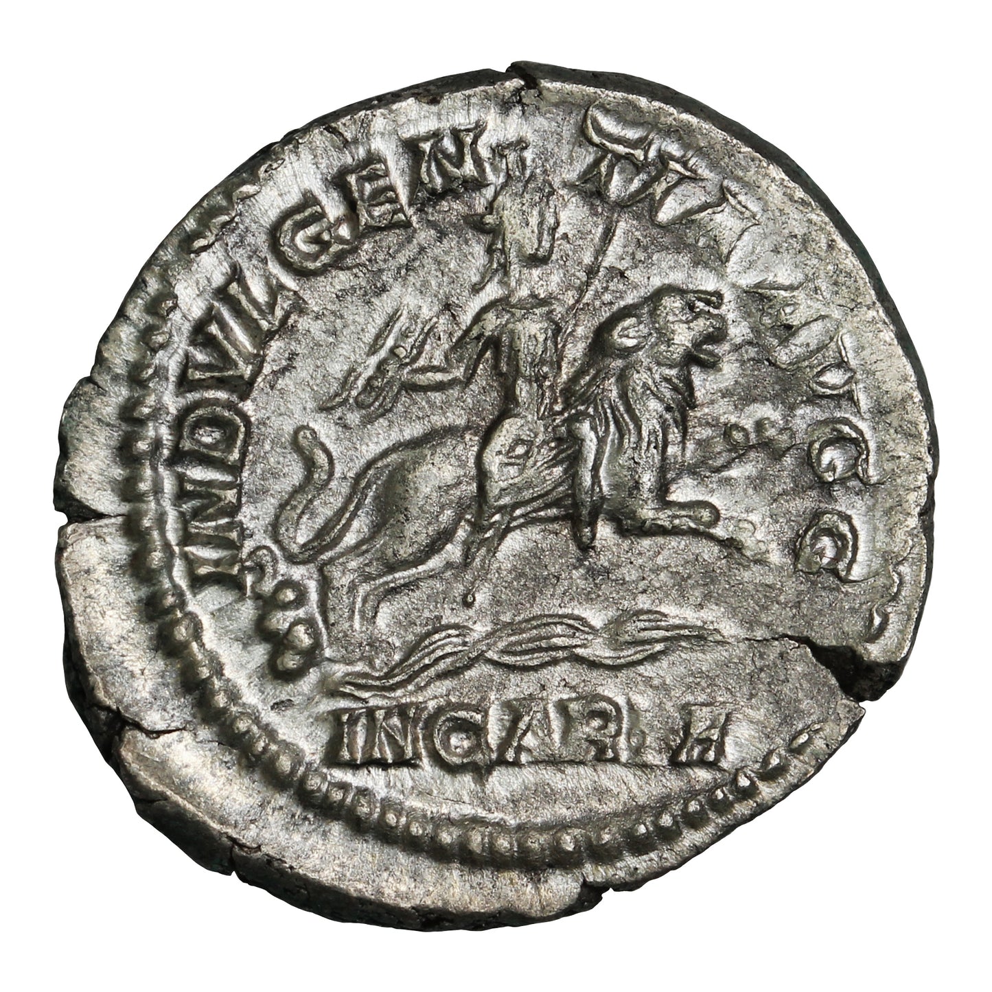 Ancient Rome 204AD S6285 Incarth Septimus Severus Silver Denarius AU-UNC (AU55)