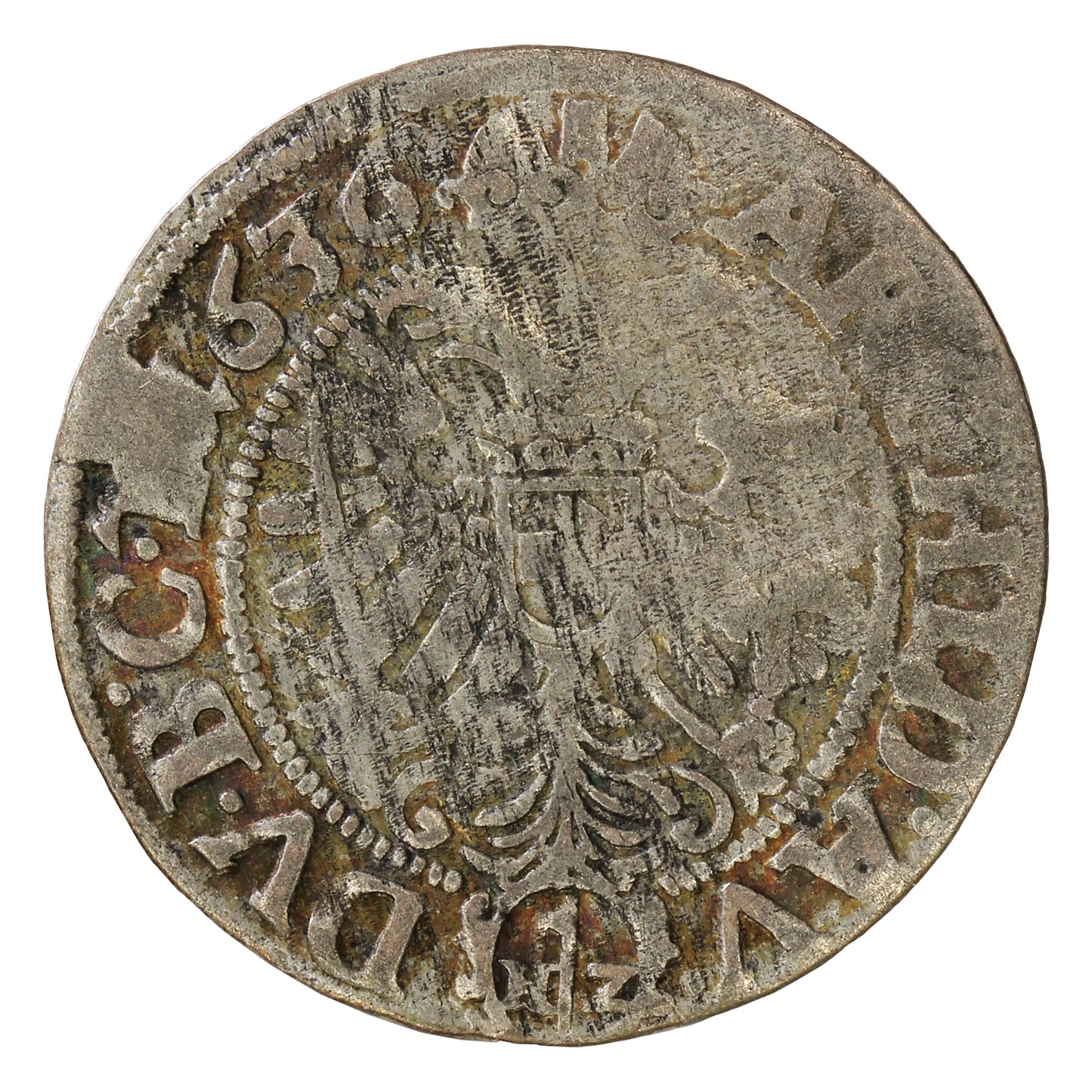Austria 1636 Ferdinand II 3 Kreuzer Very Fine (VF20) Nice Toning $