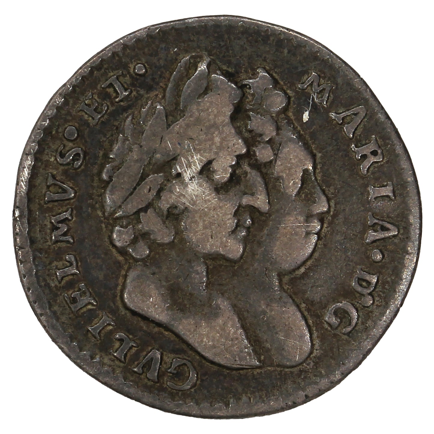 Great Britain 1691 William & Mary 2 Pence Very Good (VG8)
