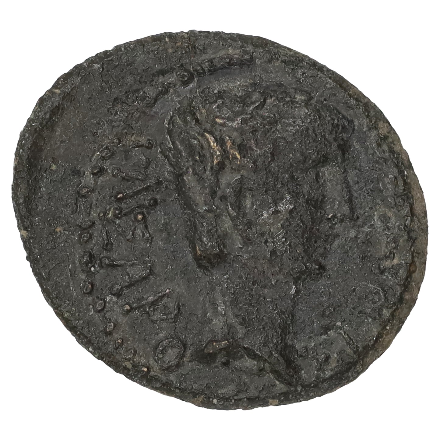 Ancient Kingdom of Thrace 11 BC-12 AD Rhoemetalces With Augustus Copper VF-EF (VF30)